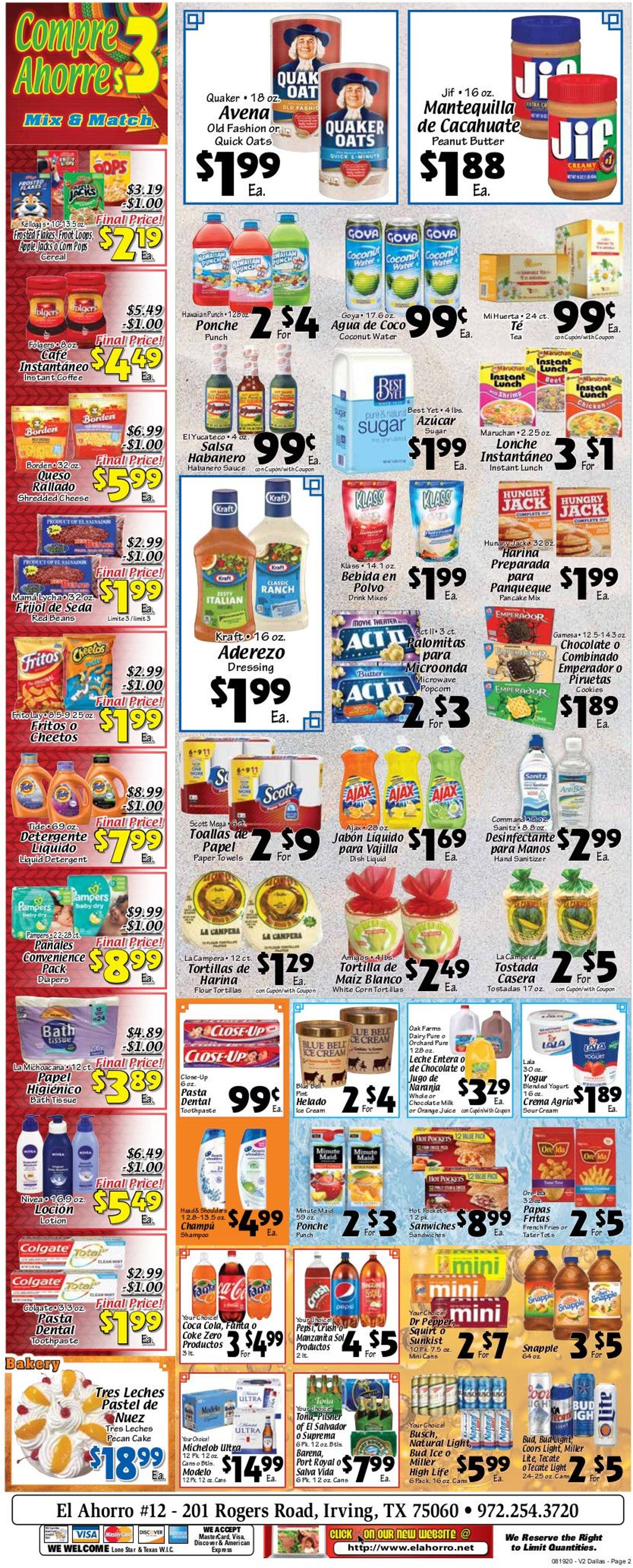 El Ahorro Supermarket Weekly Ad Circular - valid 08/19-08/25/2020 (Page 2)
