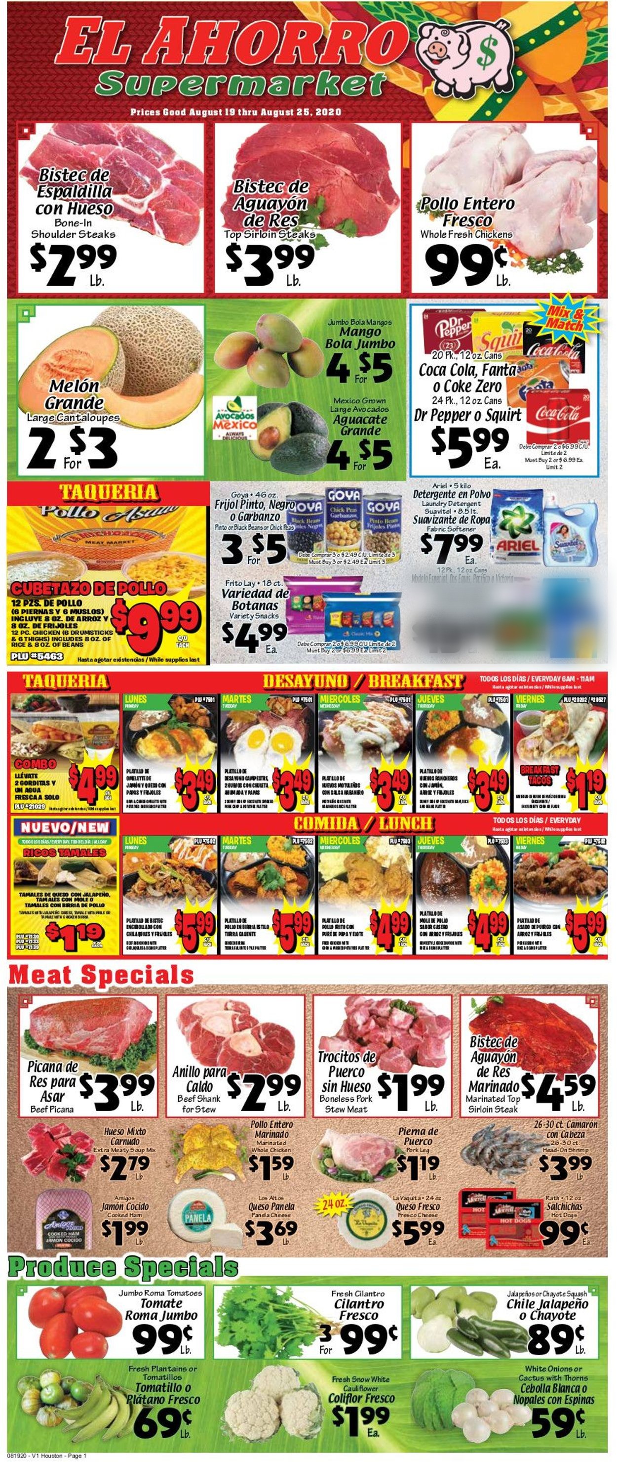 El Ahorro Supermarket Weekly Ad Circular - valid 08/19-08/25/2020
