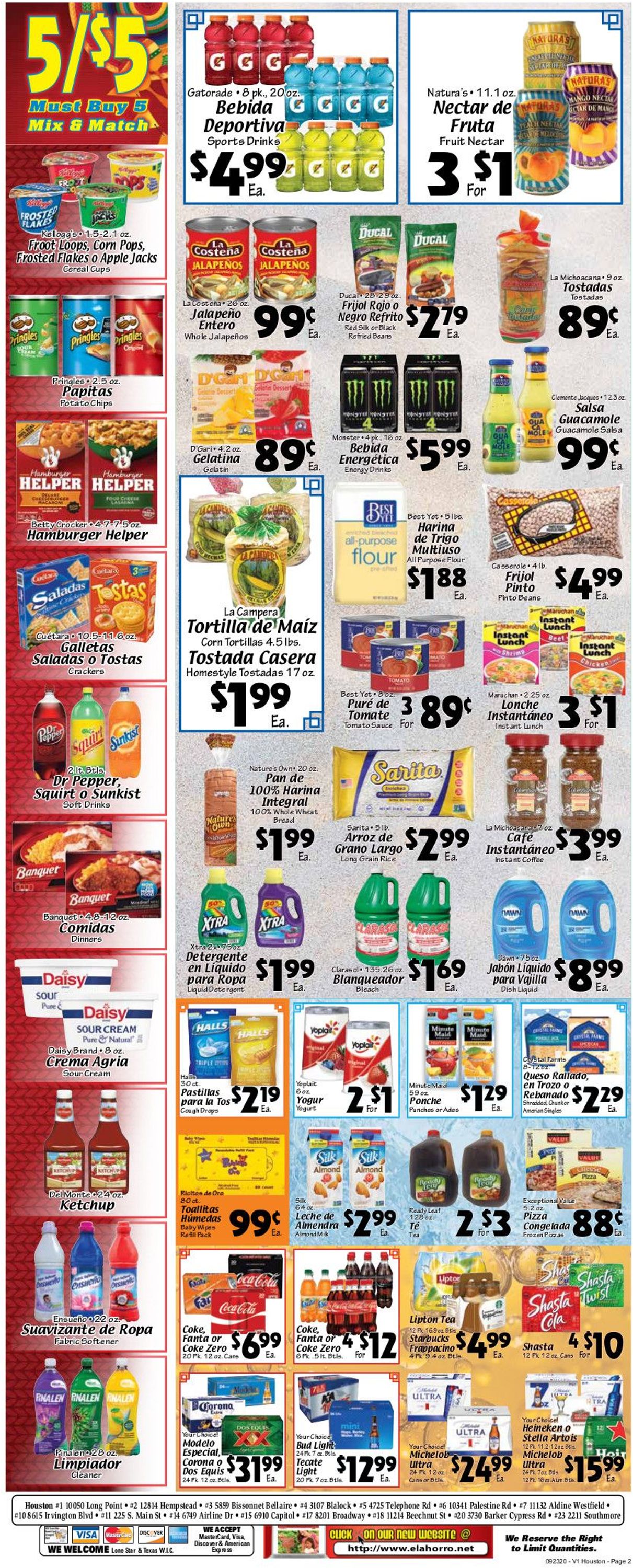 El Ahorro Supermarket Weekly Ad Circular - valid 09/23-09/29/2020 (Page 2)