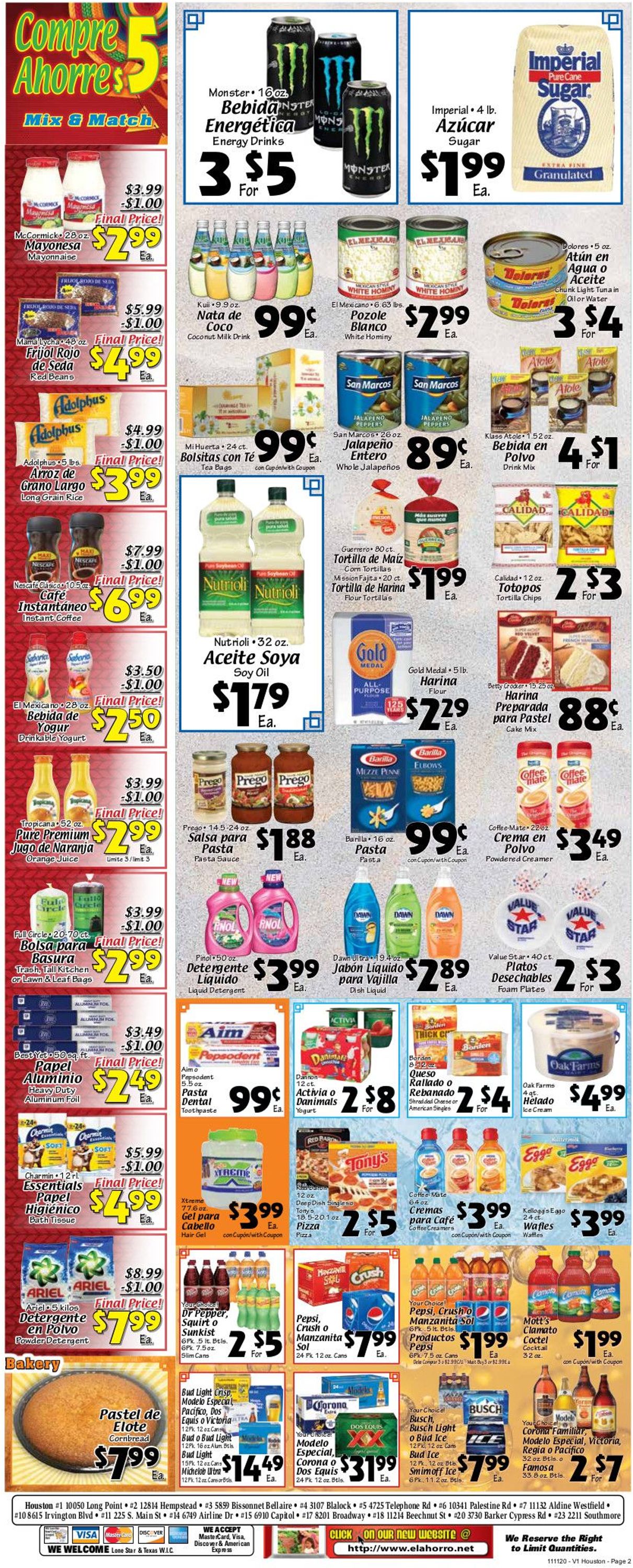 El Ahorro Supermarket Weekly Ad Circular - valid 11/11-11/17/2020 (Page 2)