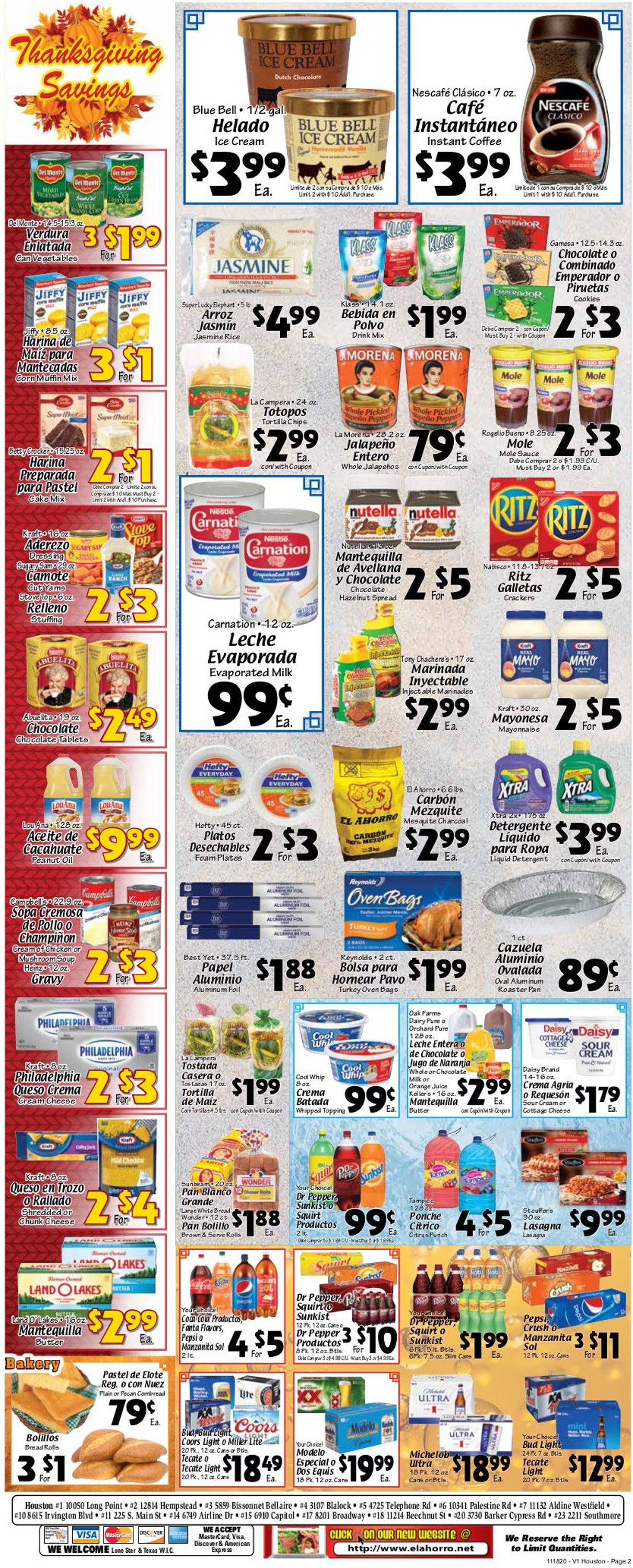 El Ahorro Supermarket Weekly Ad Circular - valid 11/18-11/26/2020 (Page 2)