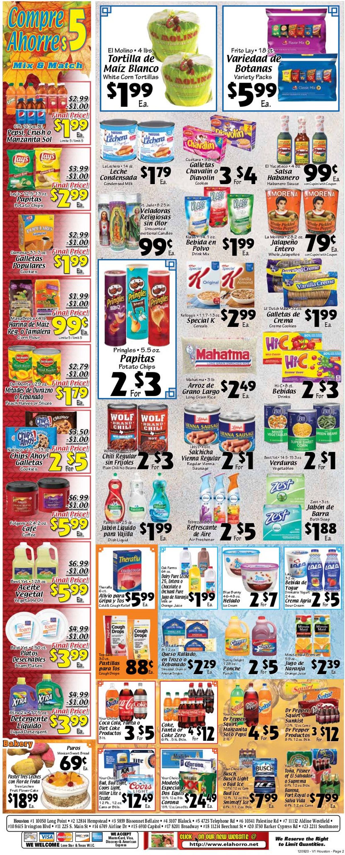 El Ahorro Supermarket Weekly Ad Circular - valid 12/09-12/15/2020 (Page 2)
