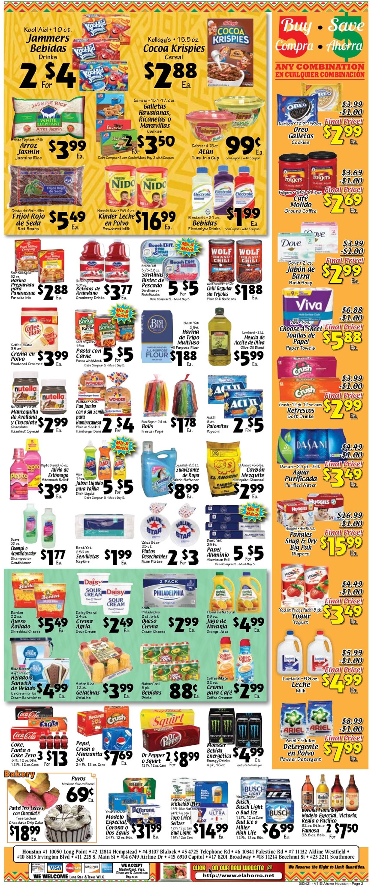 El Ahorro Supermarket Weekly Ad Circular - valid 08/04-08/10/2021 (Page 2)