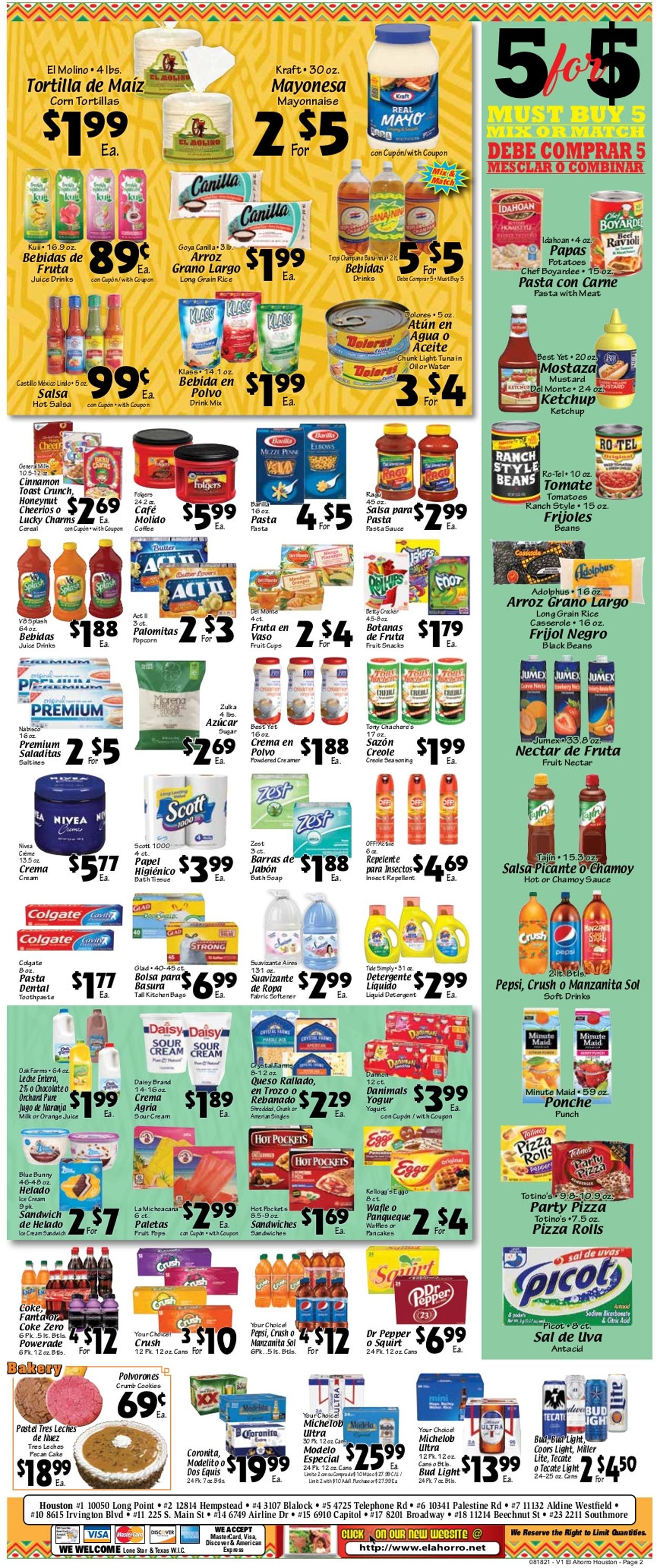 El Ahorro Supermarket Weekly Ad Circular - valid 08/18-08/24/2021 (Page 2)