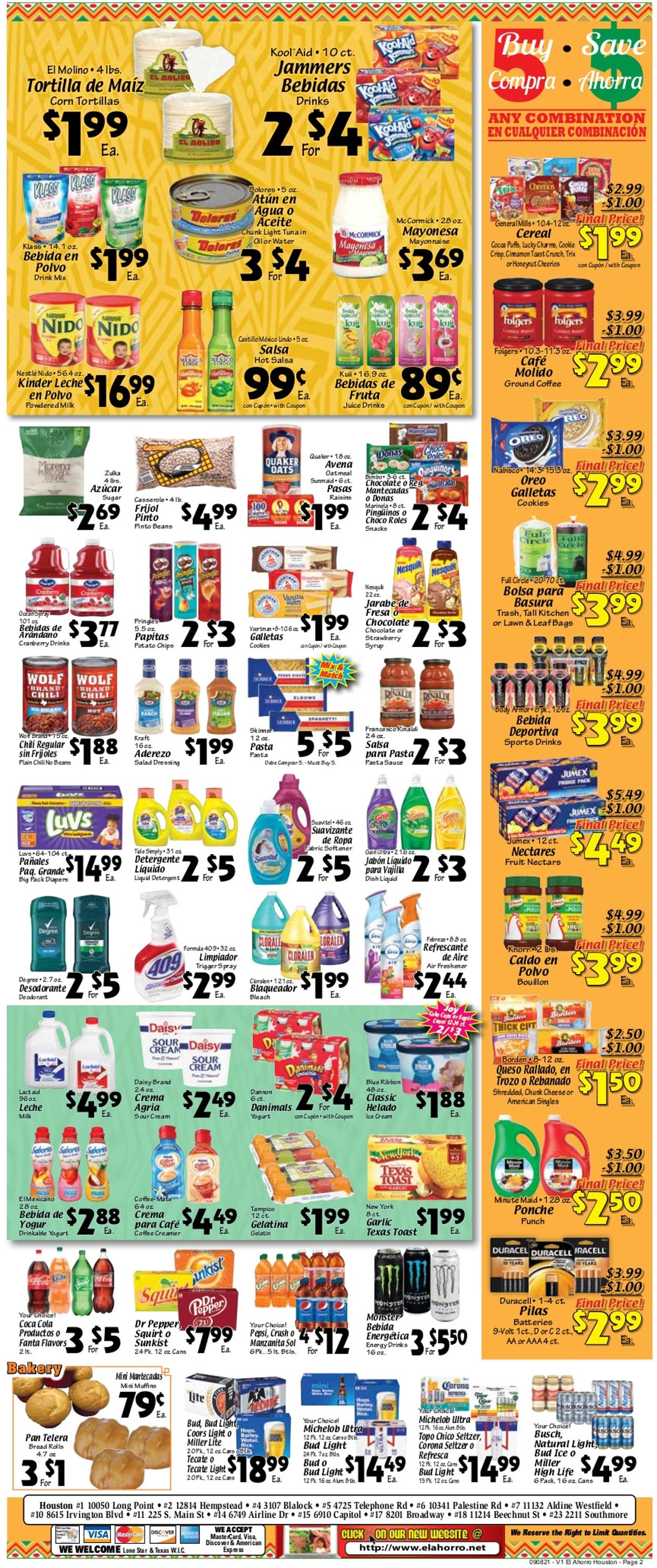 El Ahorro Supermarket Weekly Ad Circular - valid 09/08-09/14/2021 (Page 2)