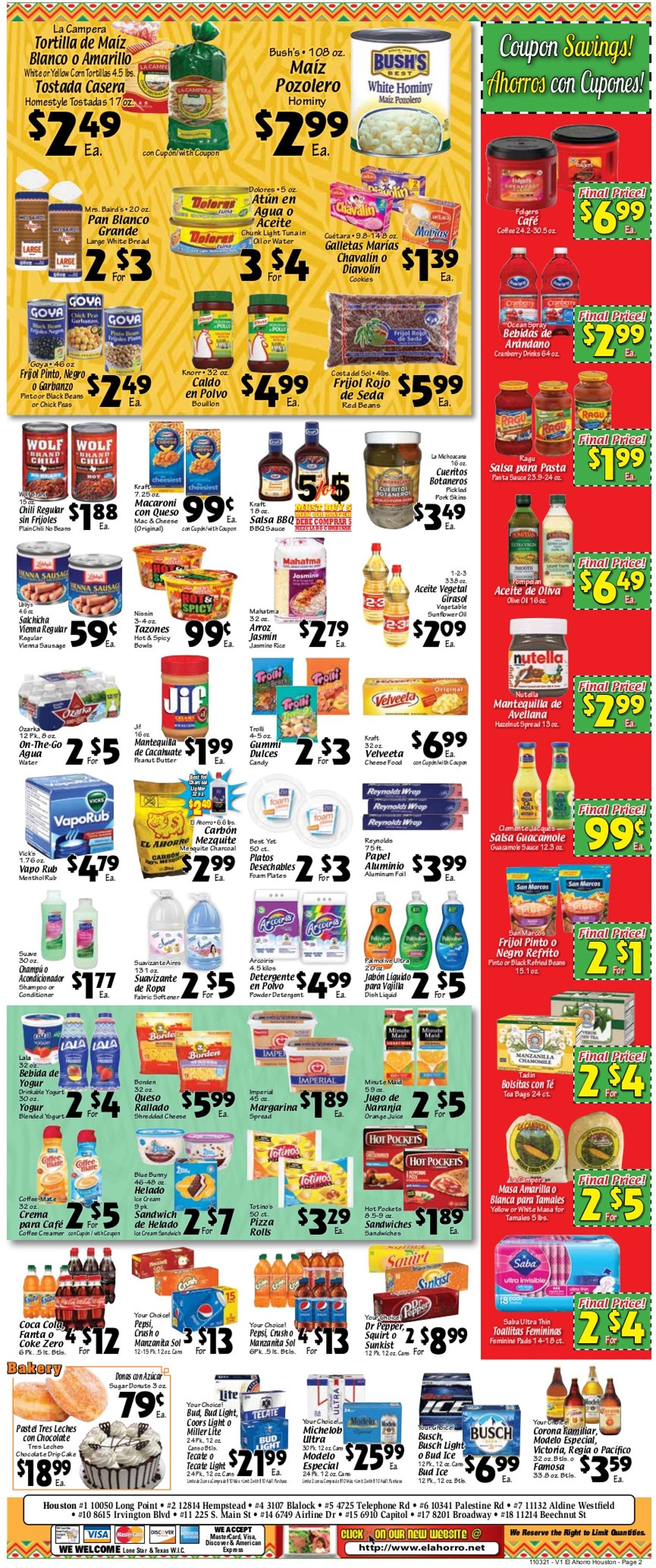 El Ahorro Supermarket Weekly Ad Circular - valid 11/03-11/09/2021 (Page 2)