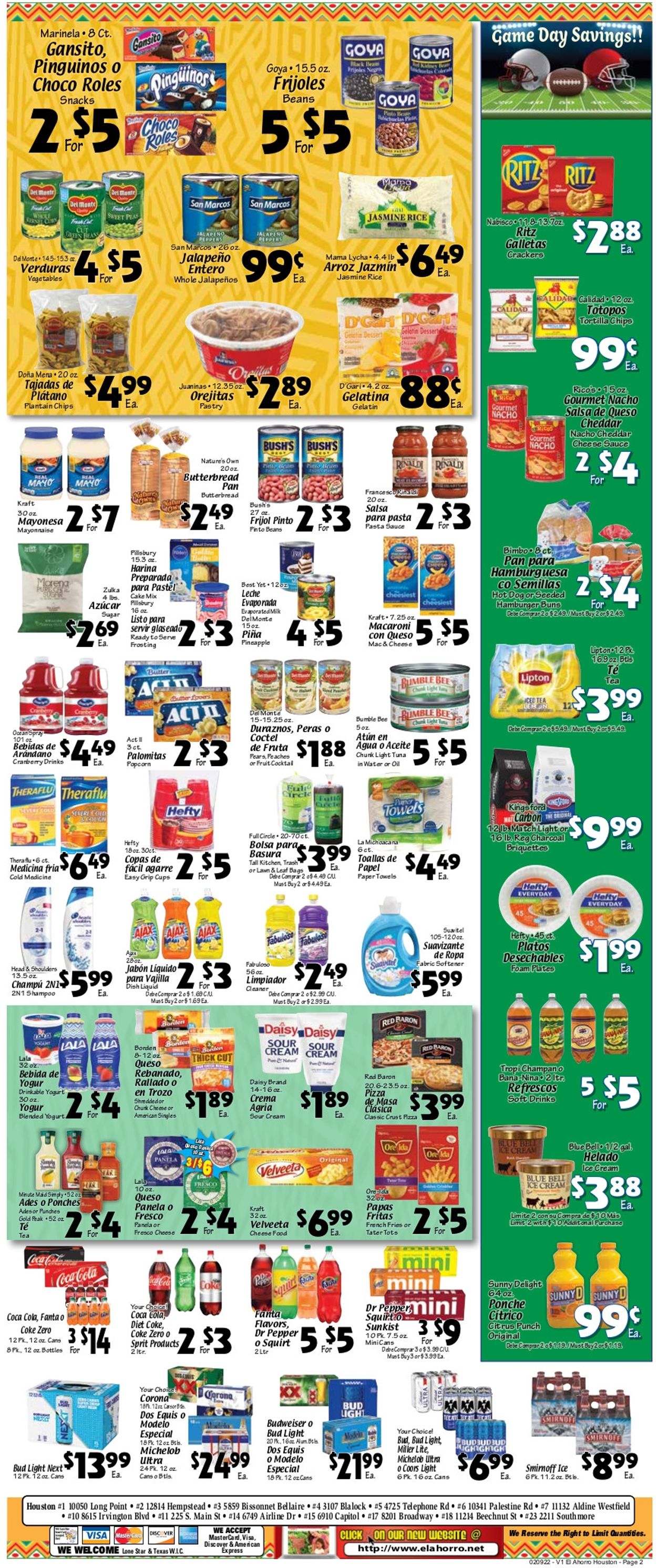 El Ahorro Supermarket Weekly Ad Circular - valid 02/09-02/15/2022 (Page 2)