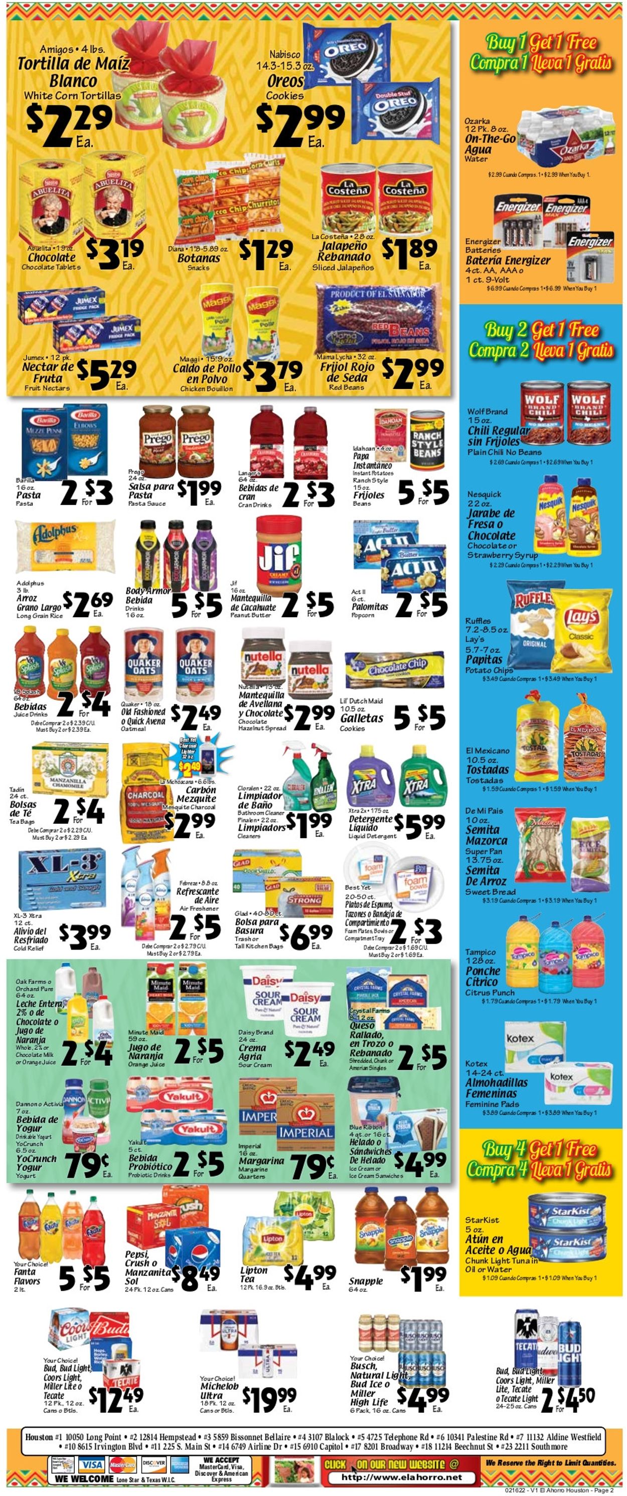 El Ahorro Supermarket Weekly Ad Circular - valid 02/16-02/22/2022 (Page 2)