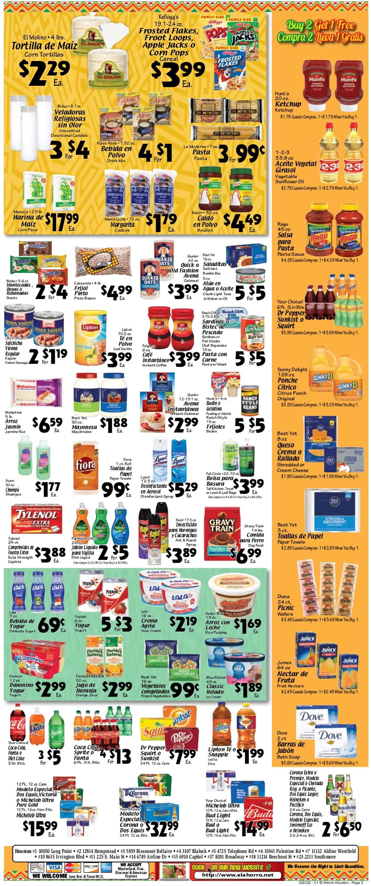 El Ahorro Supermarket Weekly Ad Circular - valid 02/23-03/01/2022 (Page 2)