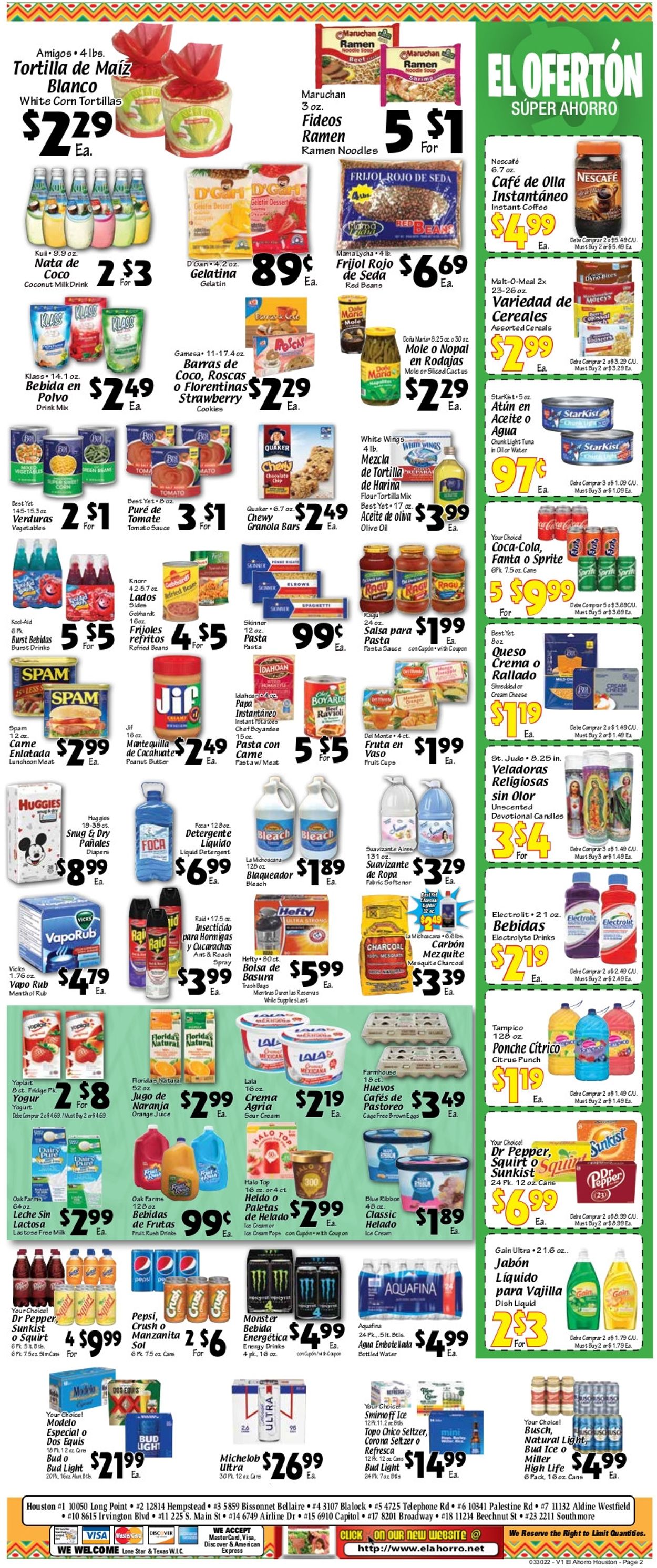 El Ahorro Supermarket Weekly Ad Circular - valid 03/30-04/05/2022 (Page 2)