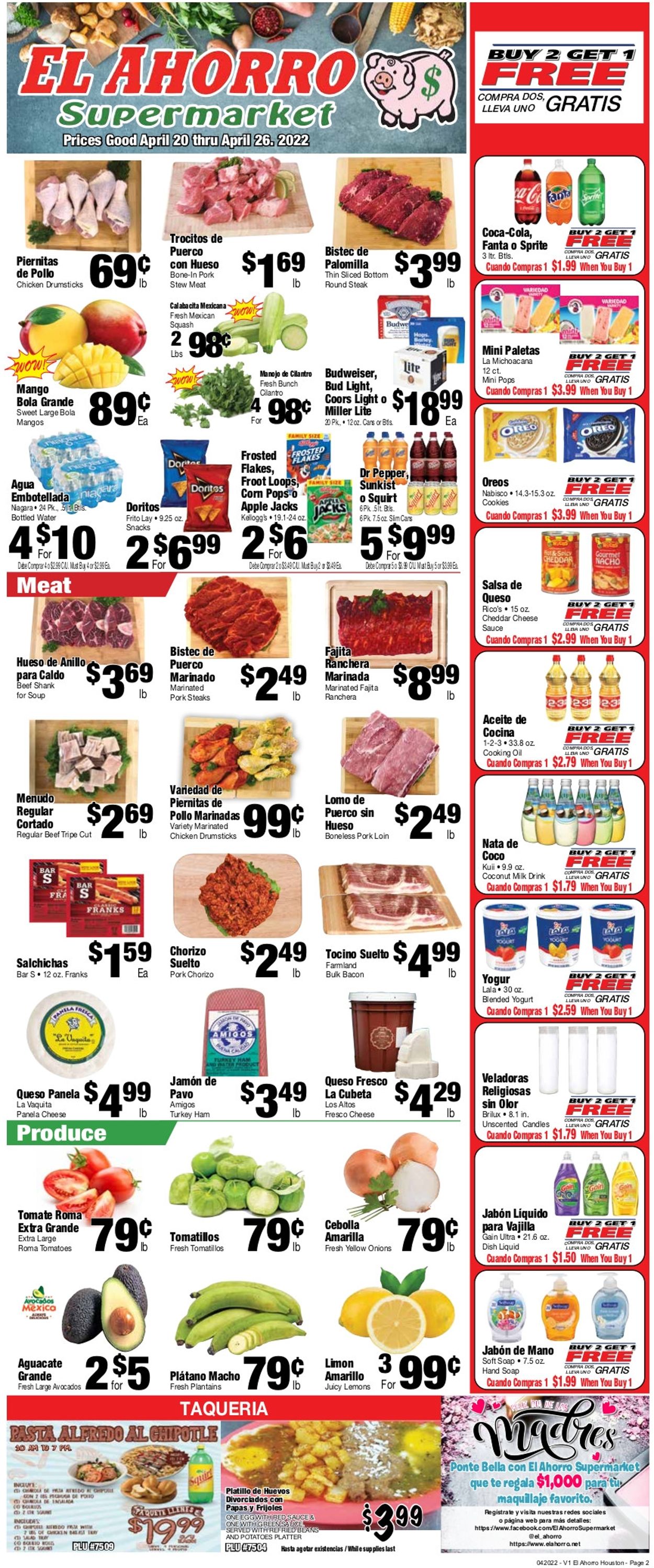 El Ahorro Supermarket Weekly Ad Circular - valid 04/20-04/26/2022