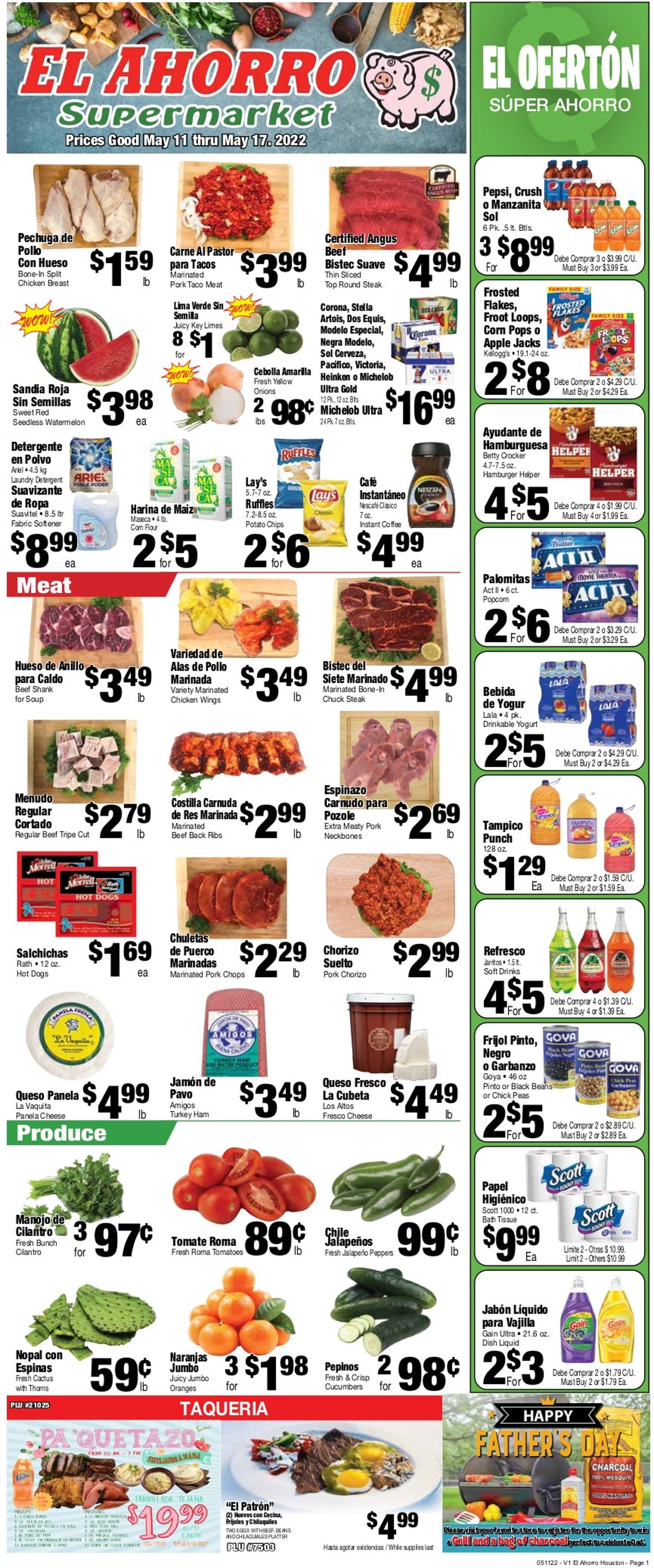 El Ahorro Supermarket Weekly Ad Circular - valid 05/11-05/17/2022