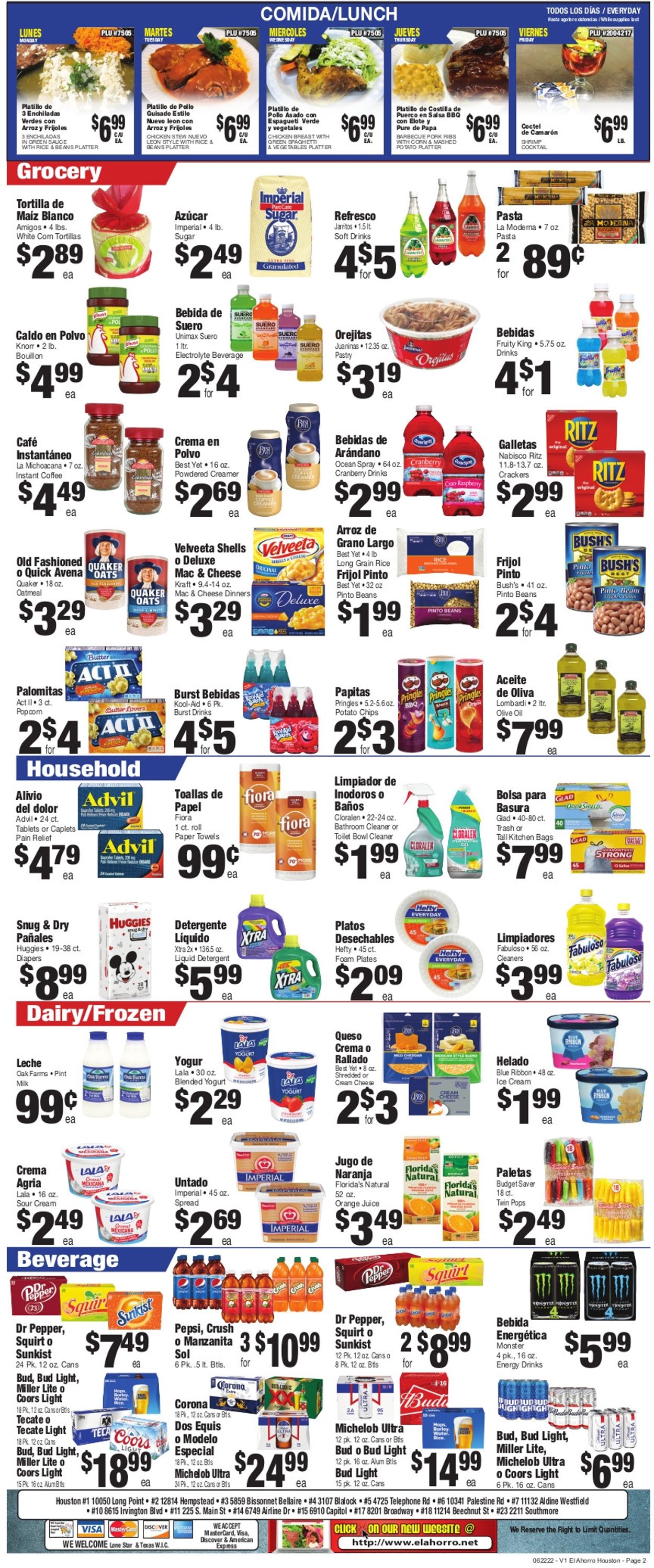El Ahorro Supermarket Weekly Ad Circular - valid 06/22-06/28/2022 (Page 2)