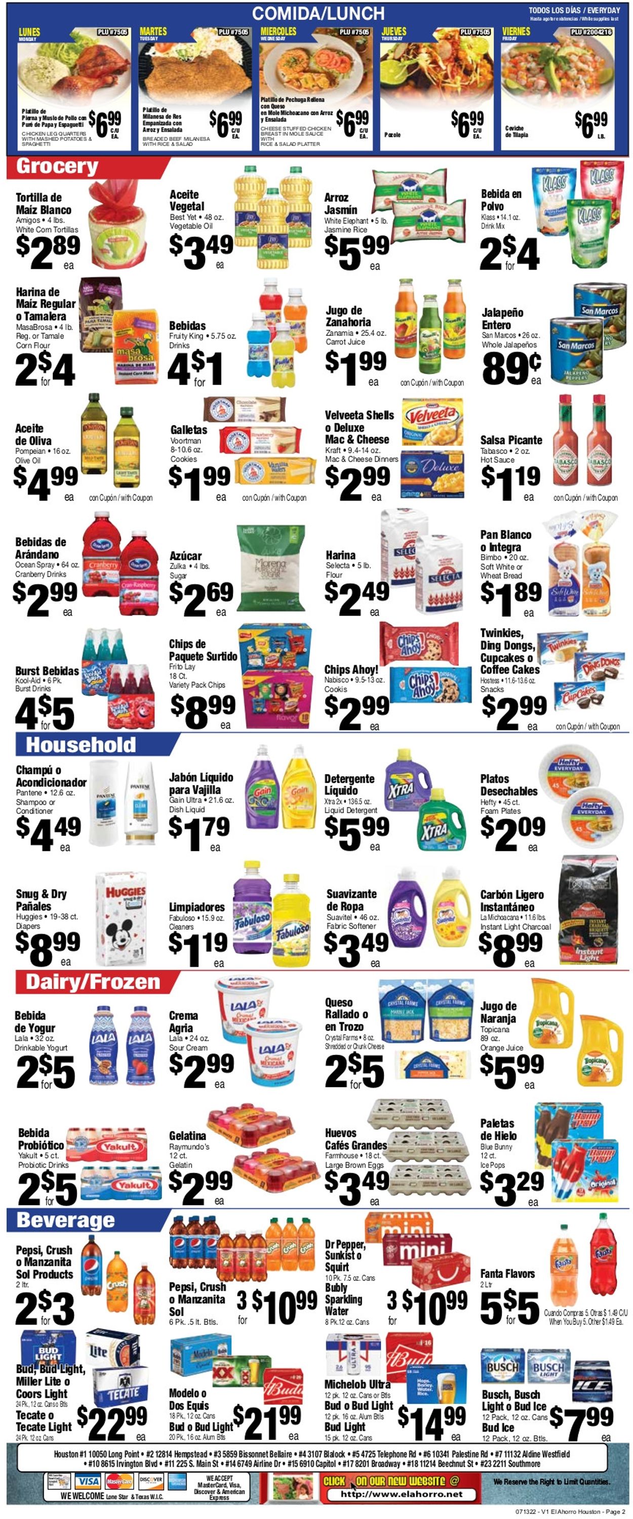 El Ahorro Supermarket Weekly Ad Circular - valid 07/13-07/19/2022 (Page 2)