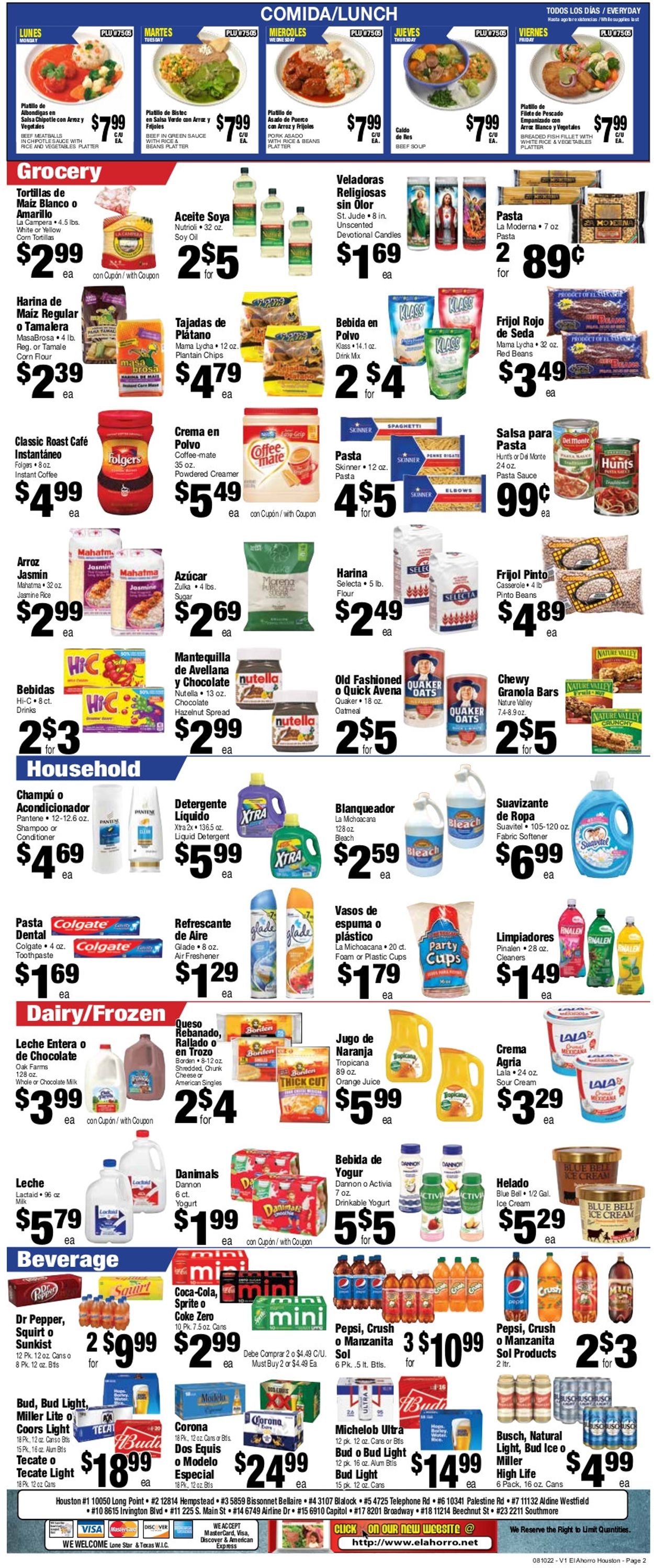 El Ahorro Supermarket Weekly Ad Circular - valid 08/10-08/16/2022 (Page 2)