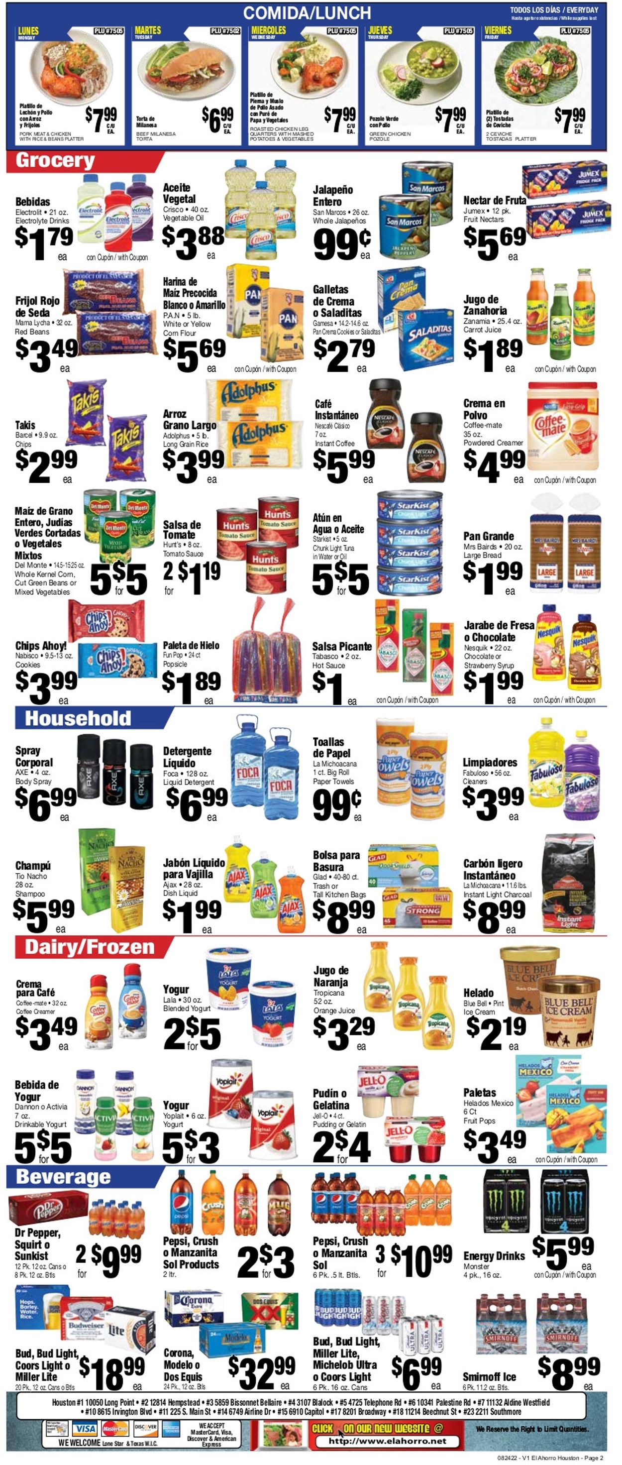 El Ahorro Supermarket Weekly Ad Circular - valid 08/24-08/30/2022 (Page 2)