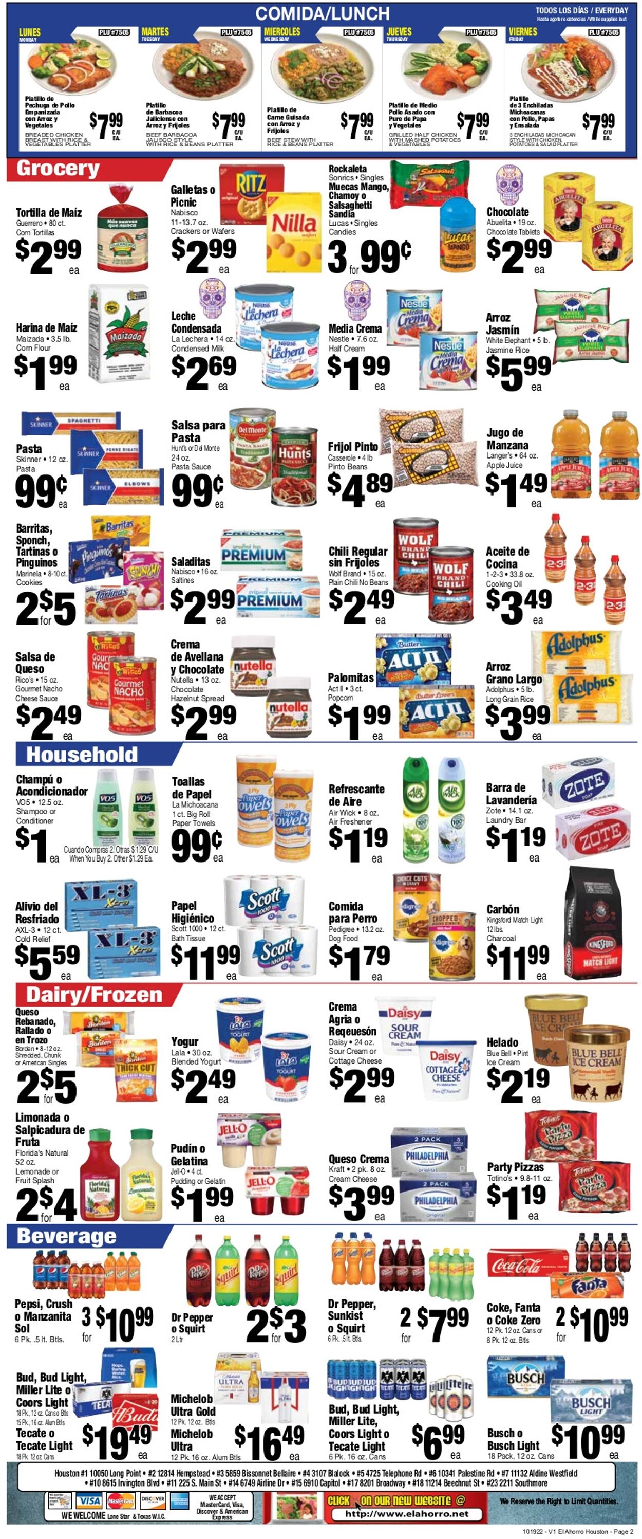 El Ahorro Supermarket Weekly Ad Circular - valid 10/19-10/25/2022 (Page 2)