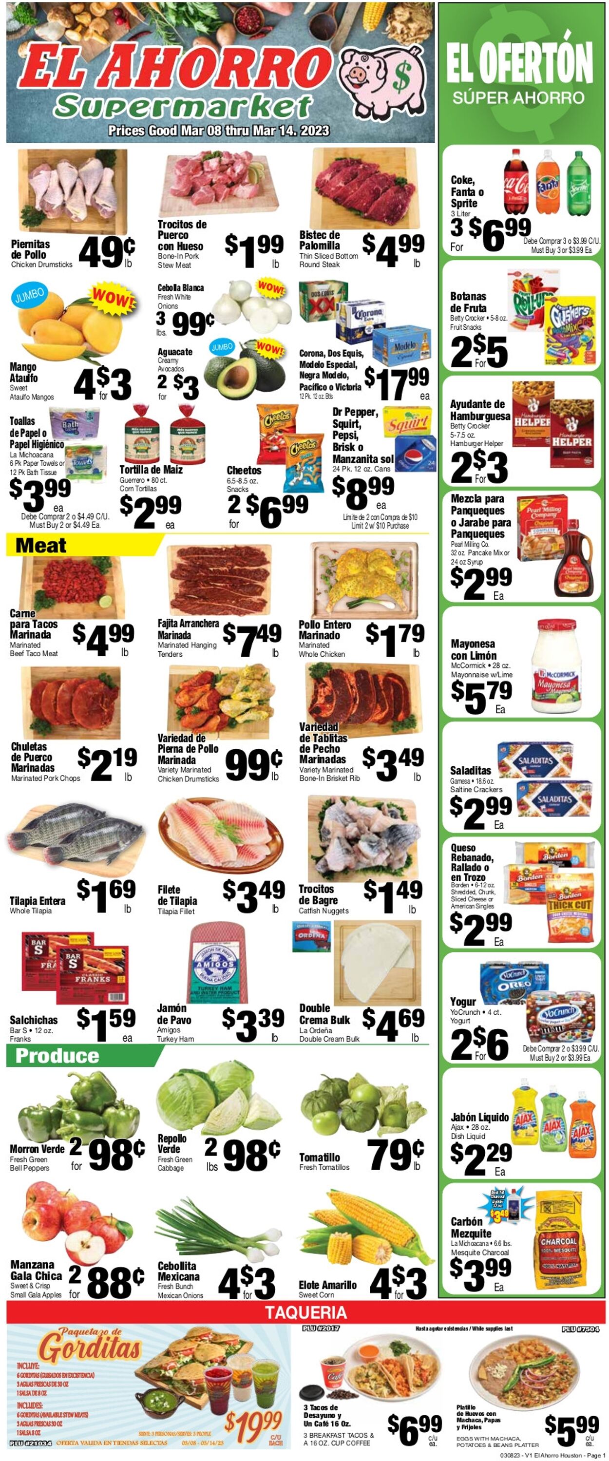 El Ahorro Supermarket Weekly Ad Circular - valid 03/08-03/15/2023