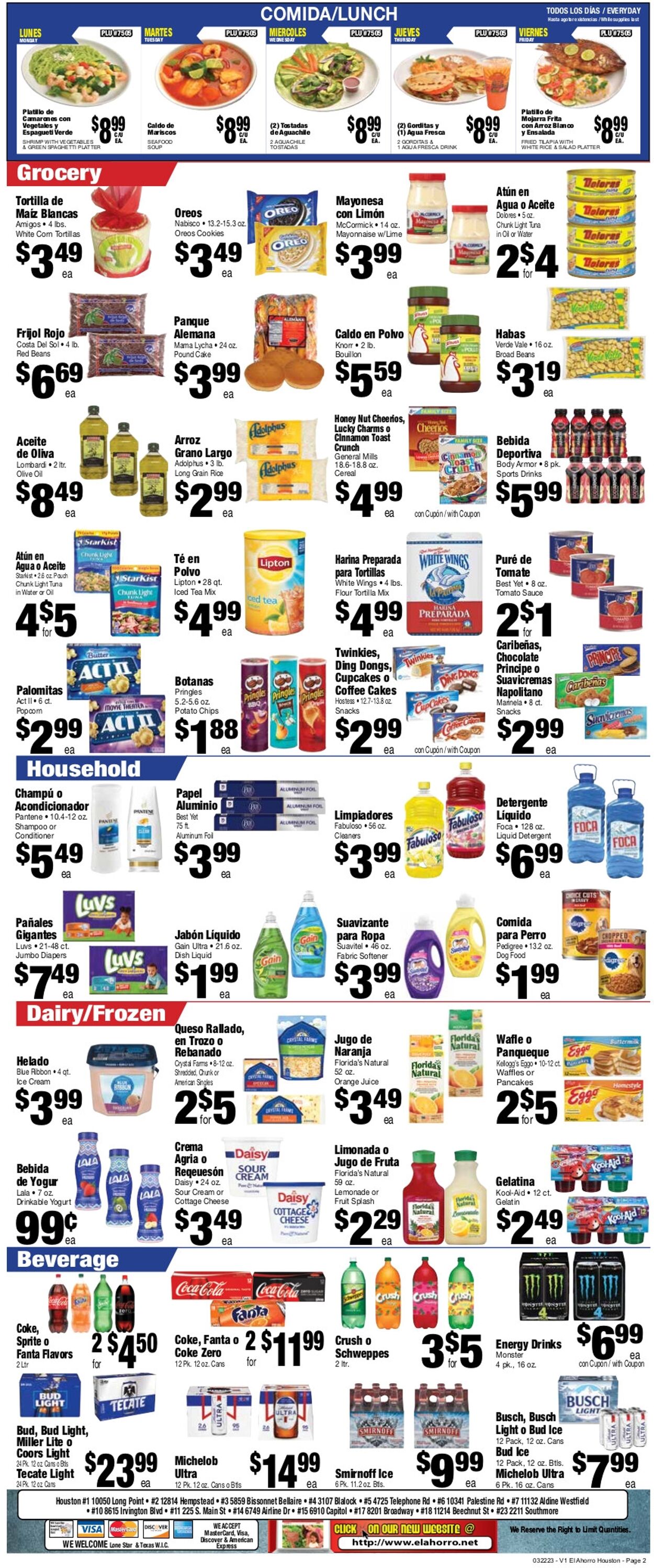 El Ahorro Supermarket Weekly Ad Circular - valid 03/22-03/28/2023 (Page 2)