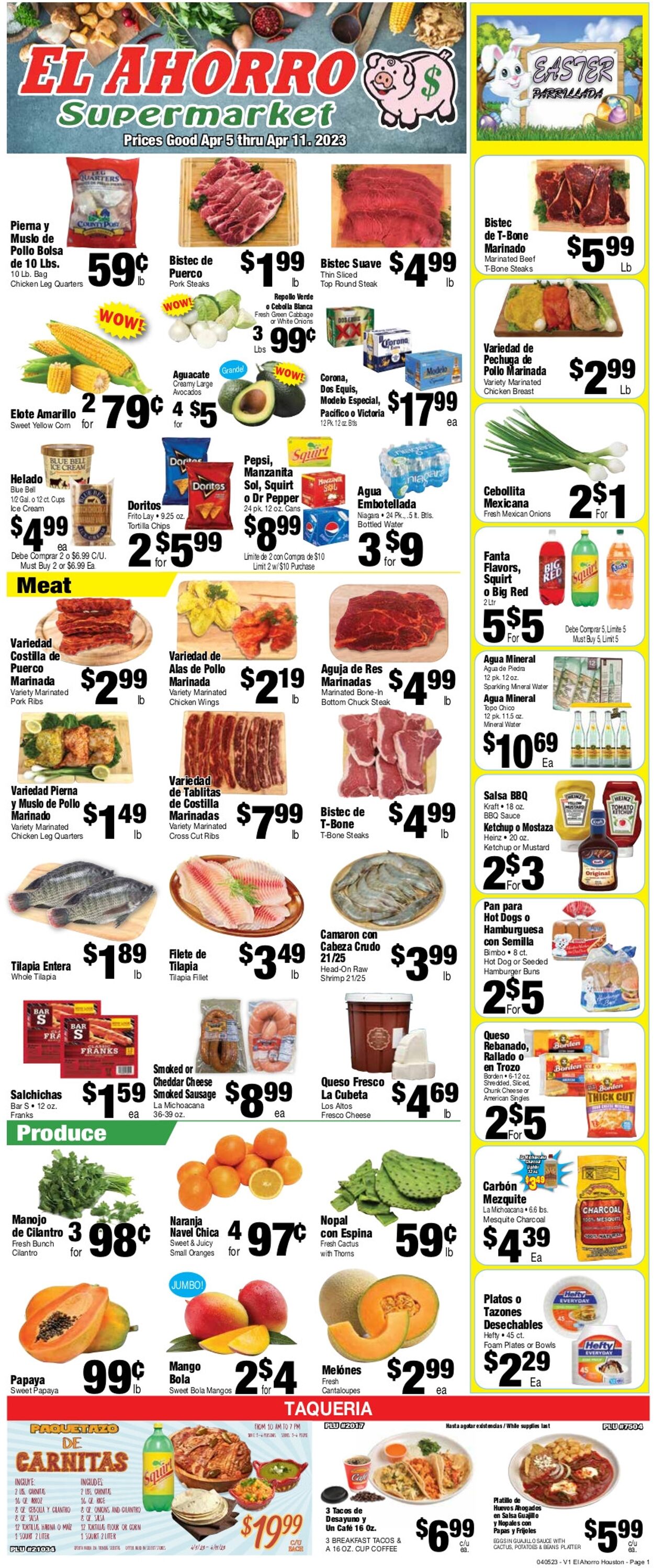 El Ahorro Supermarket Weekly Ad Circular - valid 04/05-04/12/2023