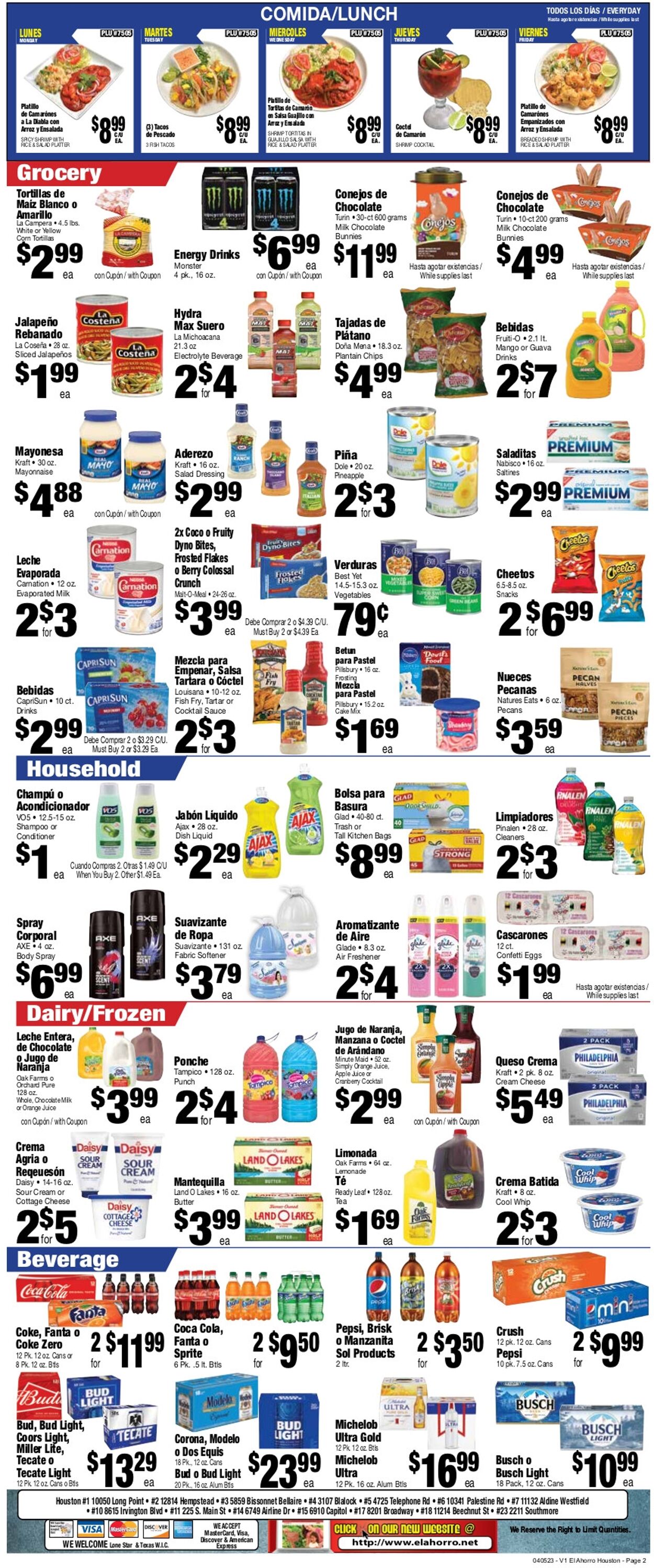 El Ahorro Supermarket Weekly Ad Circular - valid 04/05-04/12/2023 (Page 2)