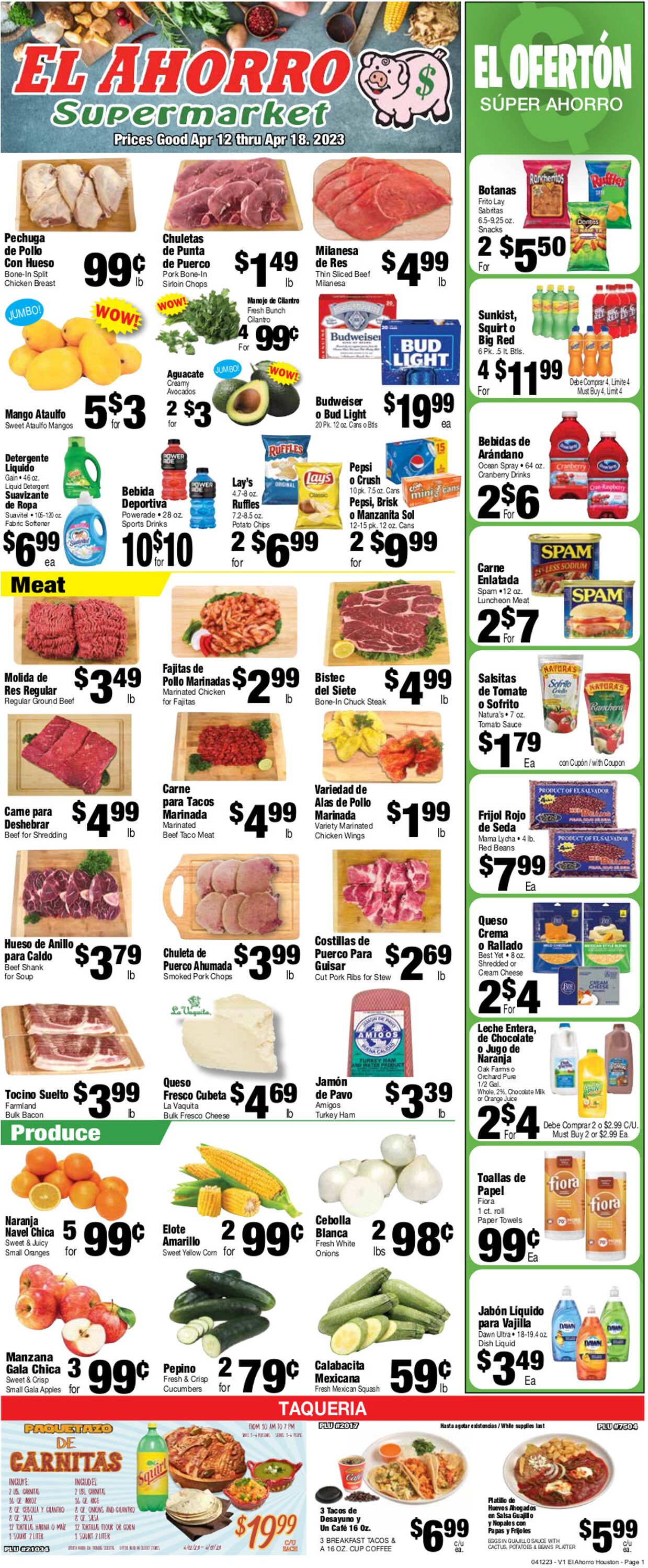 El Ahorro Supermarket Weekly Ad Circular - valid 04/12-04/18/2023