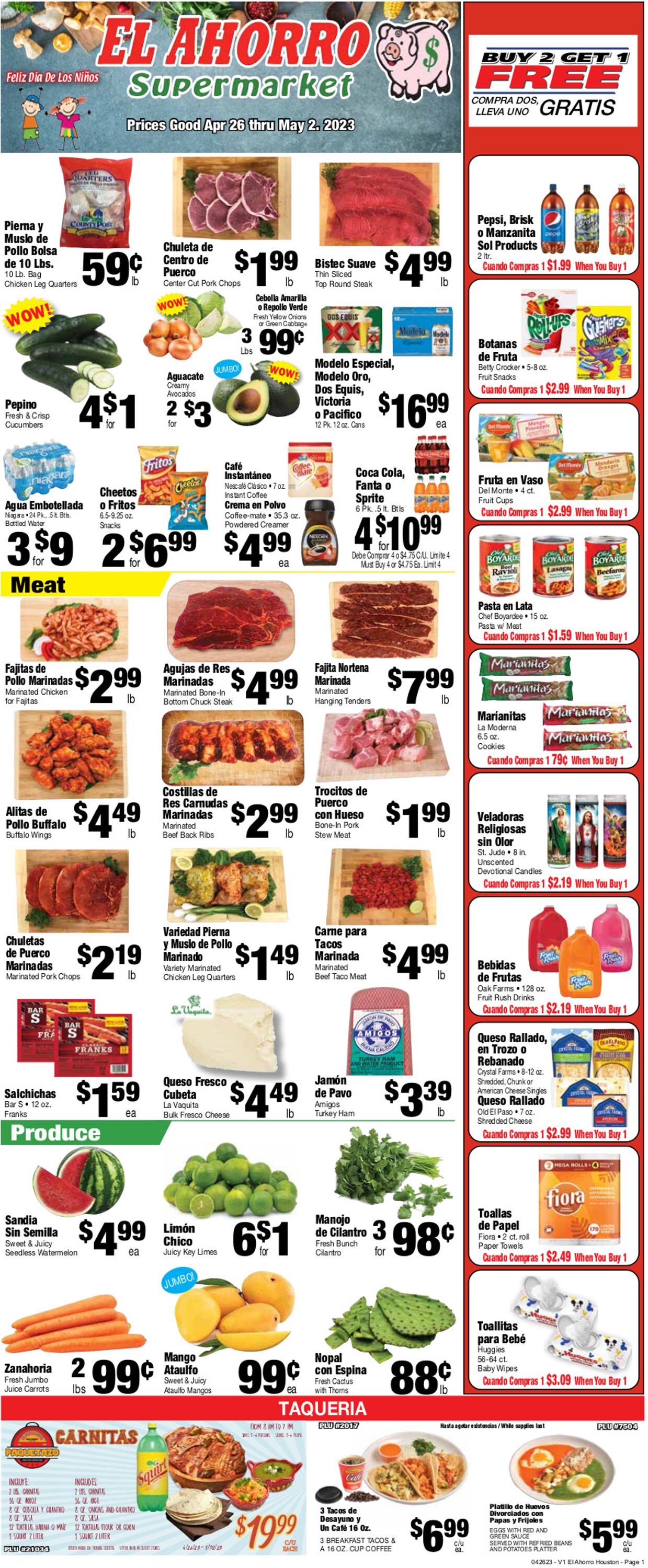 El Ahorro Supermarket Weekly Ad Circular - valid 04/26-05/02/2023
