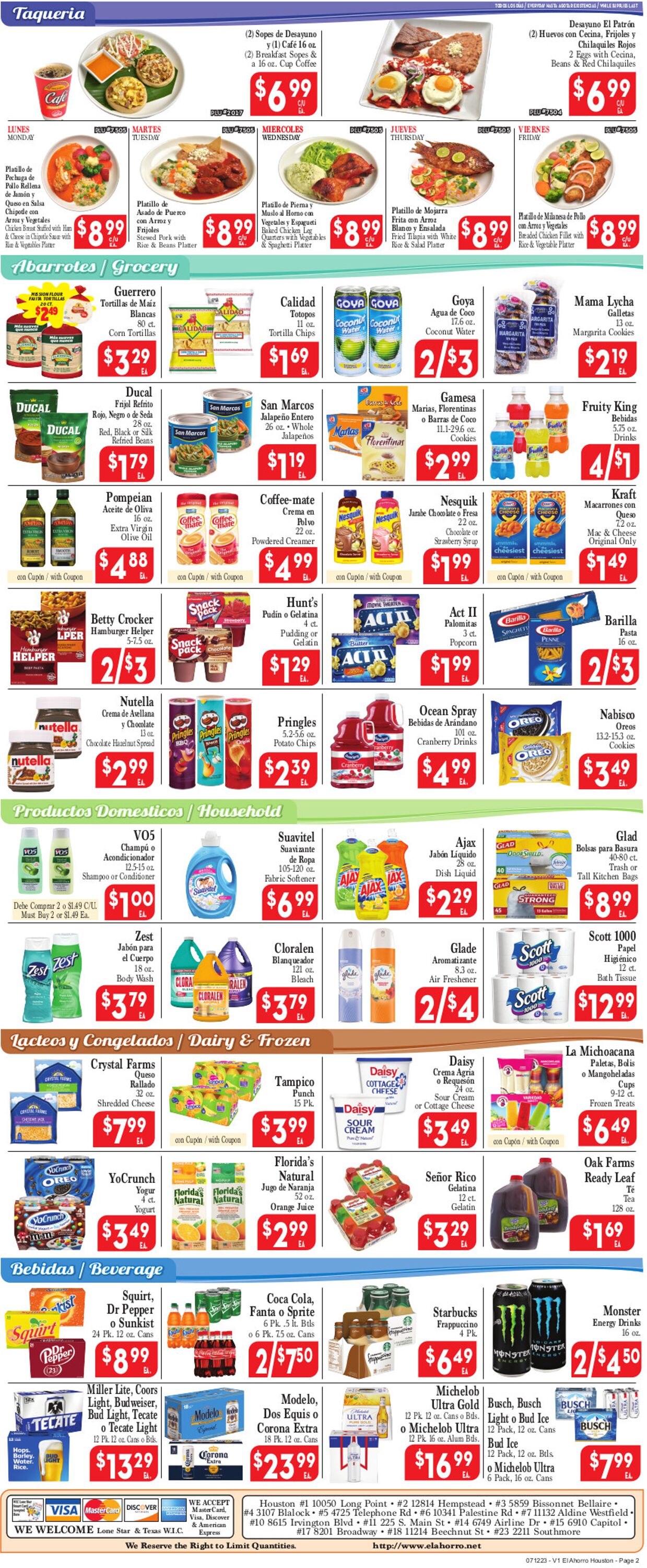 El Ahorro Supermarket Weekly Ad Circular - valid 07/12-07/19/2023 (Page 2)