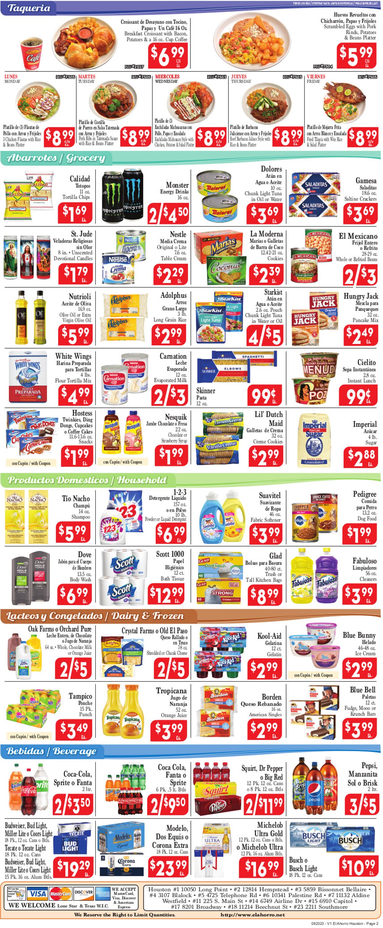 El Ahorro Supermarket Weekly Ad Circular - valid 08/23-08/30/2023 (Page 2)