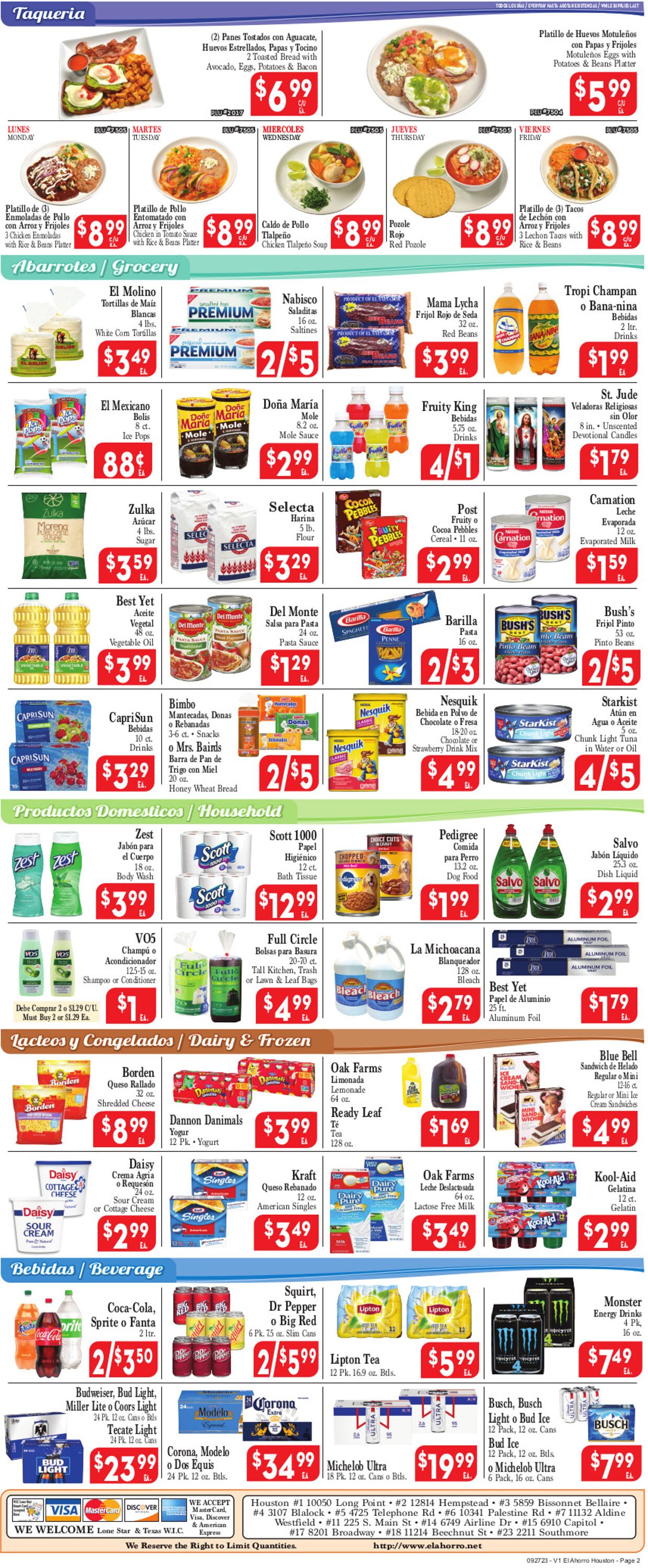El Ahorro Supermarket Weekly Ad Circular - valid 09/27-10/04/2023 (Page 2)