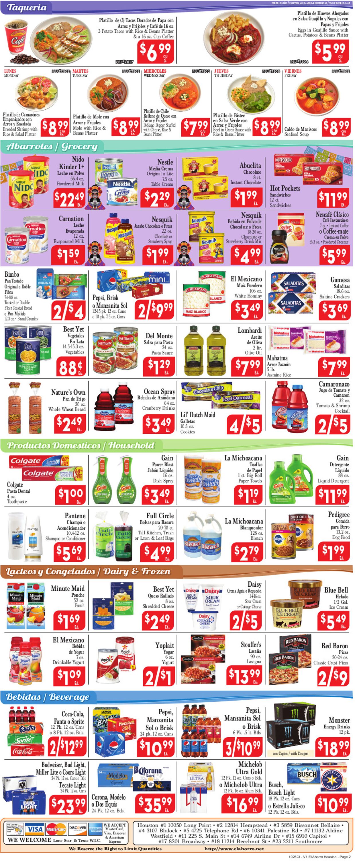El Ahorro Supermarket Weekly Ad Circular - valid 10/25-11/01/2023 (Page 2)