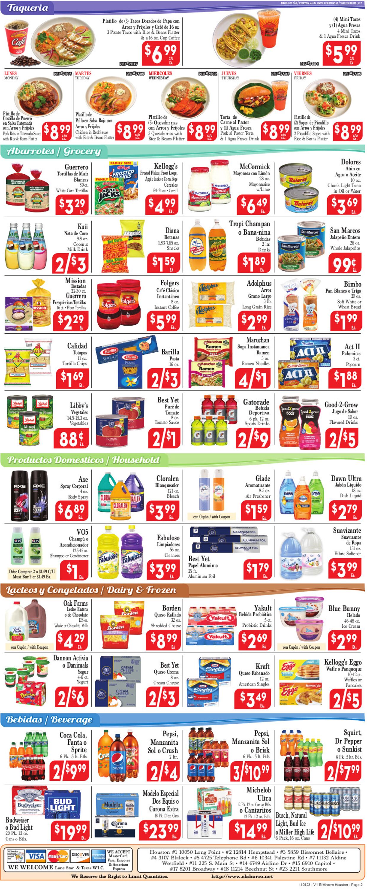 El Ahorro Supermarket Weekly Ad Circular - valid 11/01-11/08/2023 (Page 2)