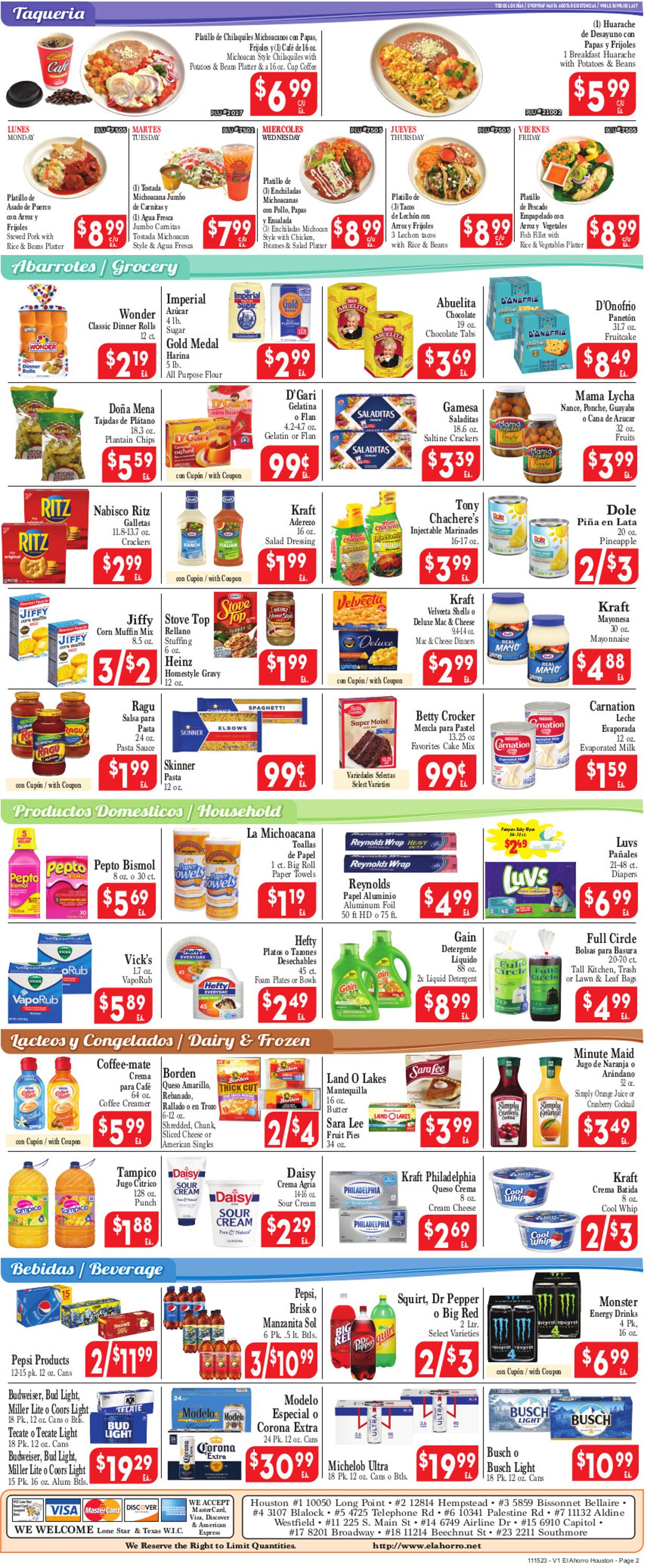 El Ahorro Supermarket Weekly Ad Circular - valid 11/15-11/22/2023 (Page 2)