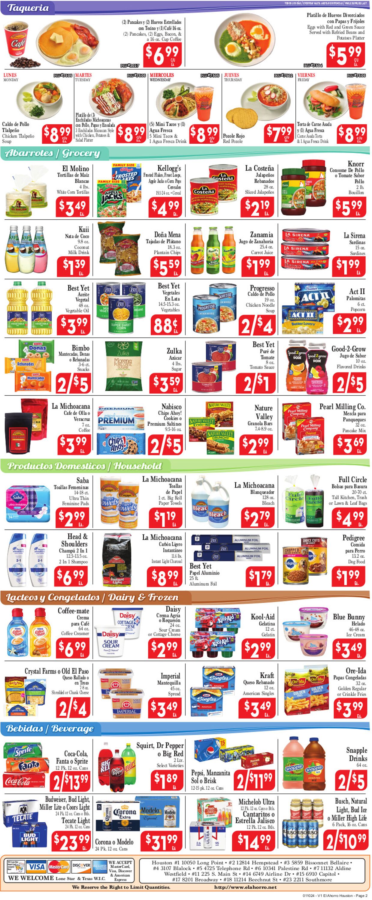 El Ahorro Supermarket Weekly Ad Circular - valid 01/10-01/17/2024 (Page 2)