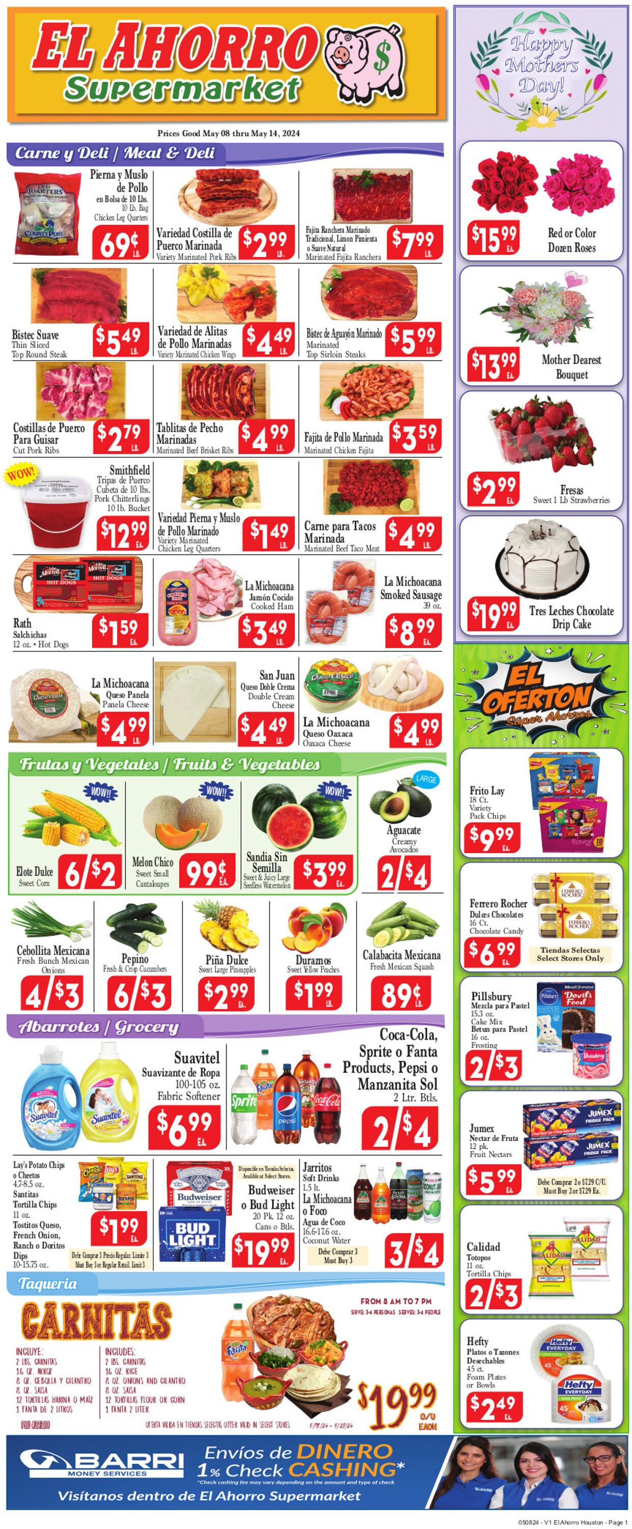 El Ahorro Supermarket Weekly Ad Circular - valid 05/08-05/15/2024