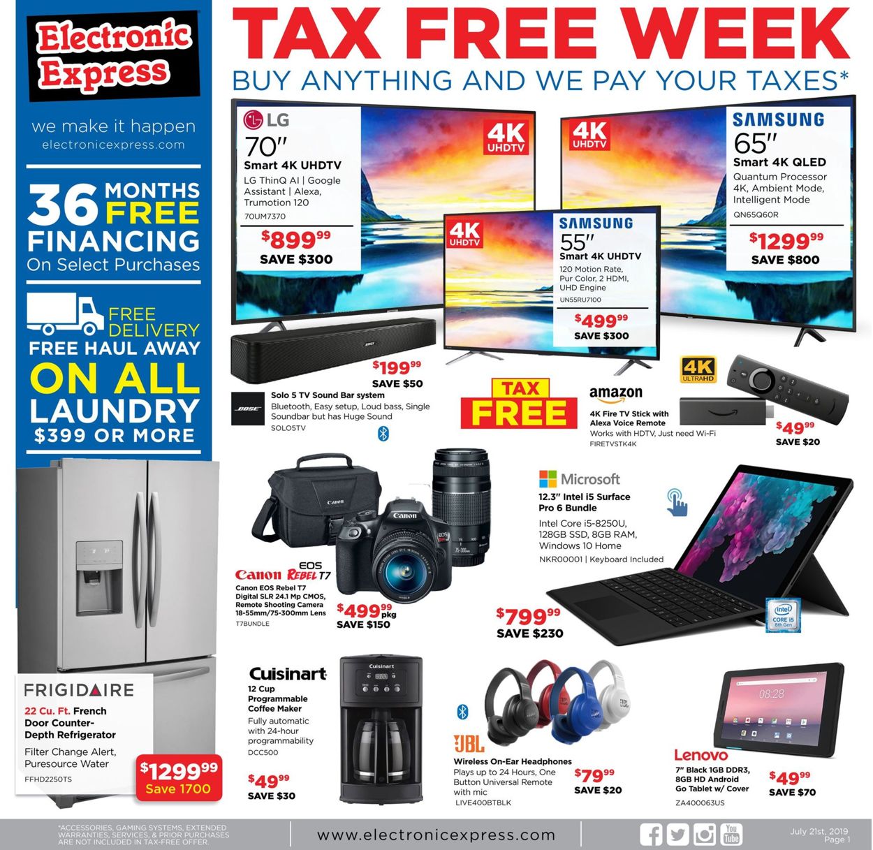Electronic Express Weekly Ad Circular - valid 07/21-07/27/2019