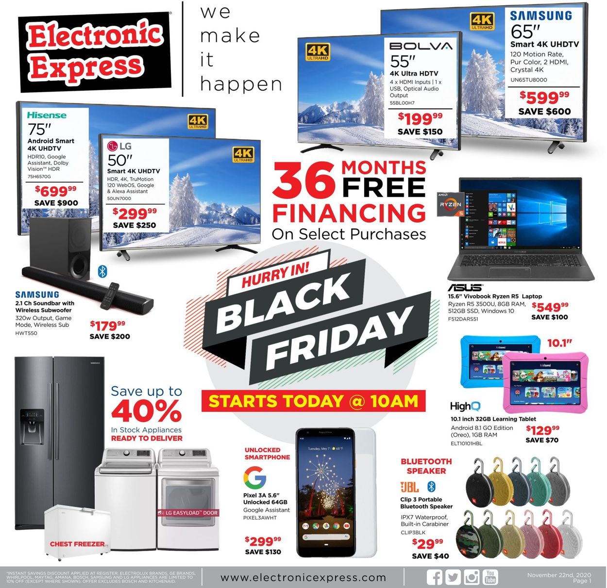 Electronic Express Black Friday 2020 Weekly Ad Circular - valid 11/22-11/25/2020