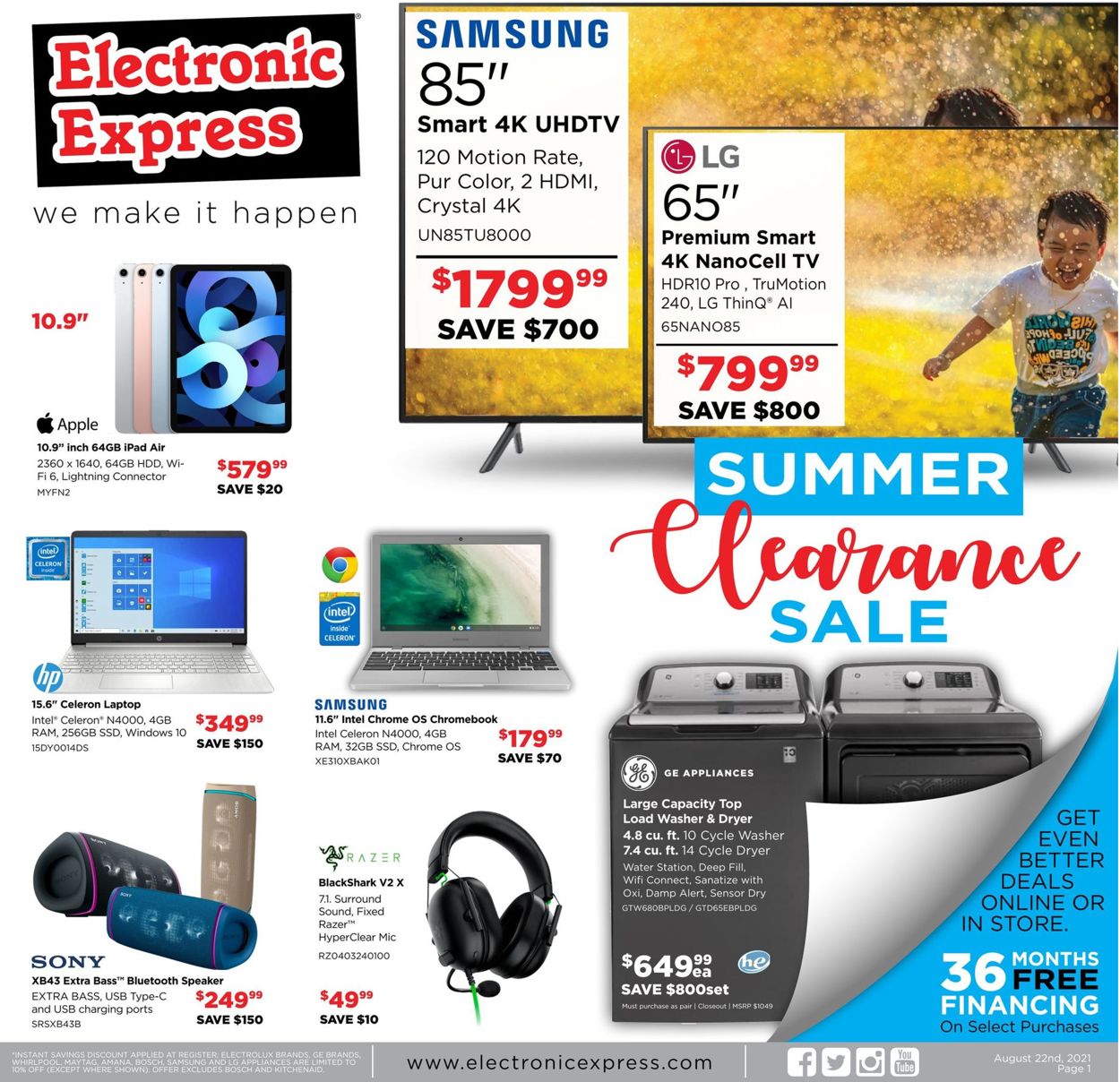 Electronic Express Weekly Ad Circular - valid 08/22-08/28/2021
