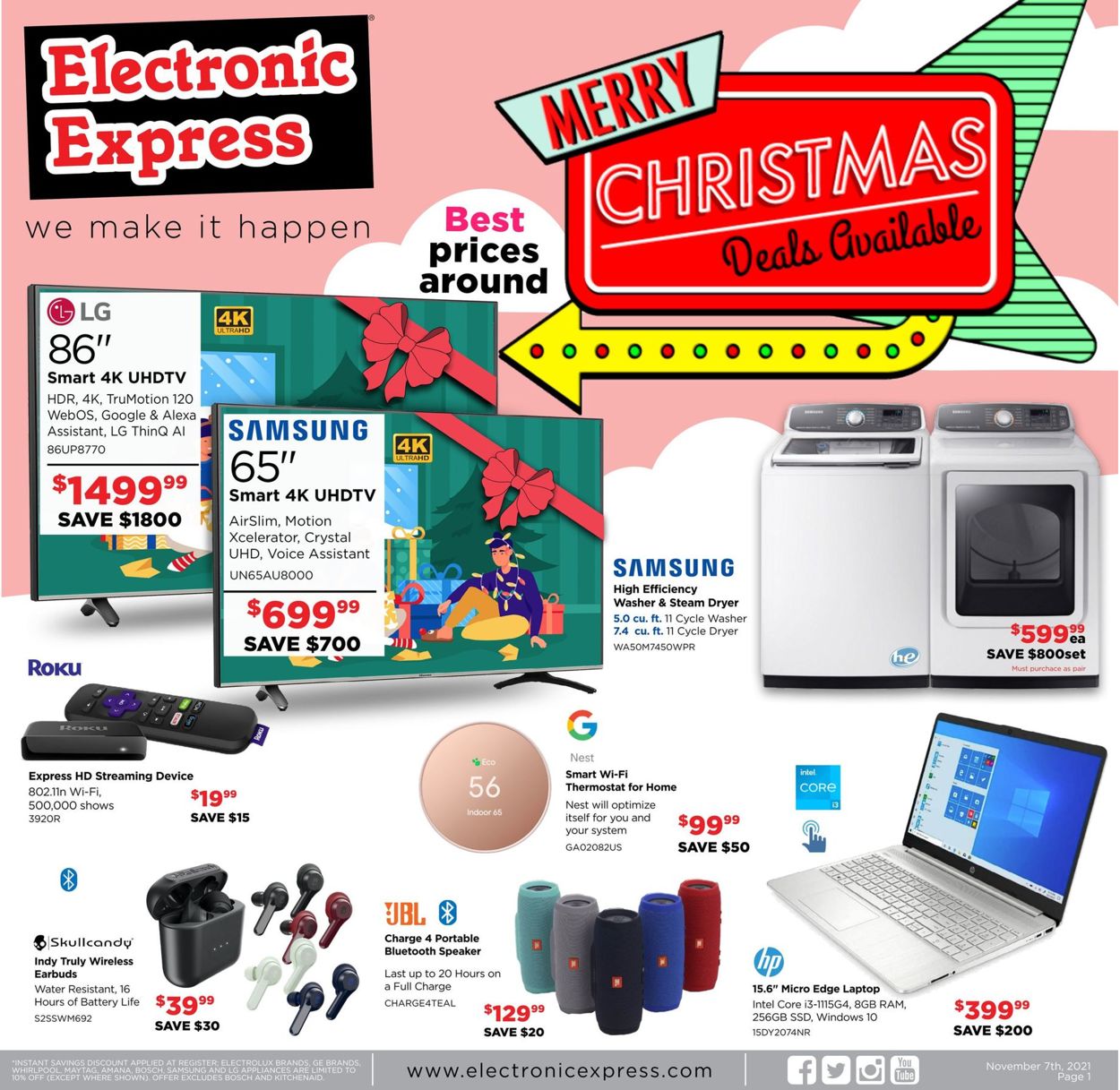 Electronic Express CHRISTMAS 2021 Weekly Ad Circular - valid 11/07-11/13/2021