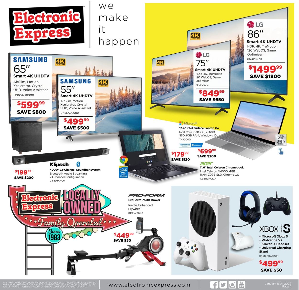 Electronic Express Weekly Ad Circular - valid 01/16-01/22/2022