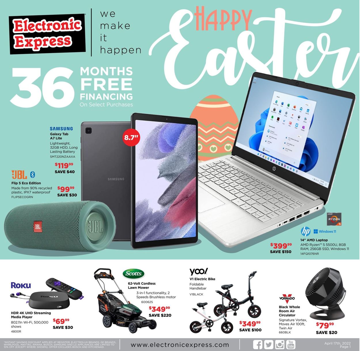 Electronic Express Weekly Ad Circular - valid 04/17-04/23/2022