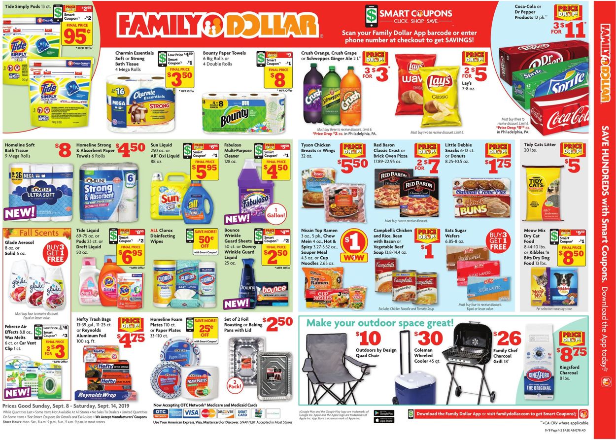 Family Dollar Weekly Ad Circular - valid 09/08-09/14/2019