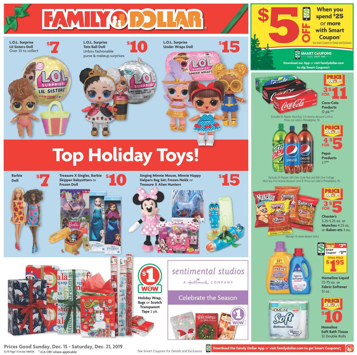 Family Dollar - Holiday Ad 2019 Weekly Ad Circular - valid 12/15-12/21/2019