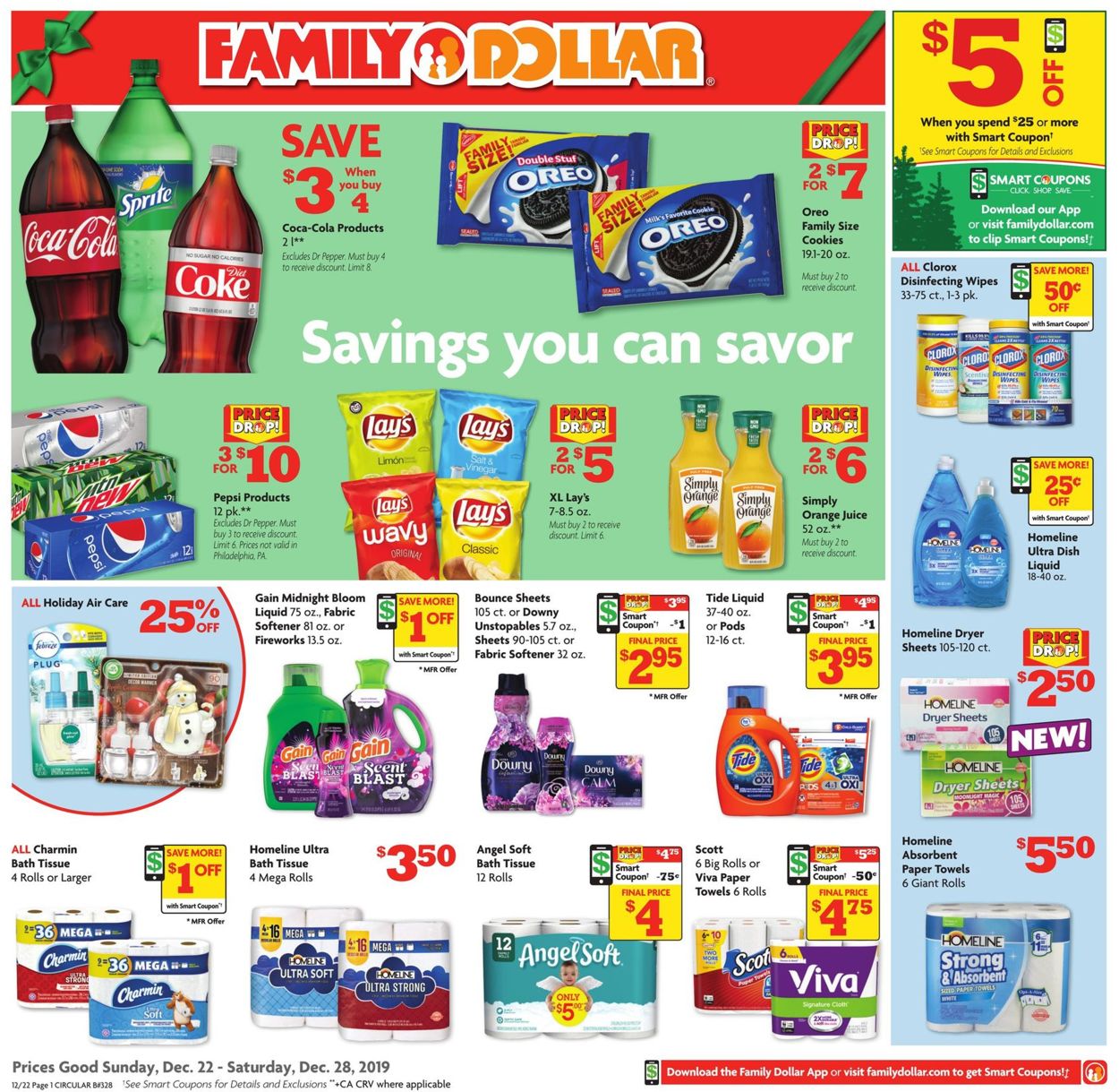 Family Dollar - Holiday Ad 2019 Weekly Ad Circular - valid 12/22-12/28/2019