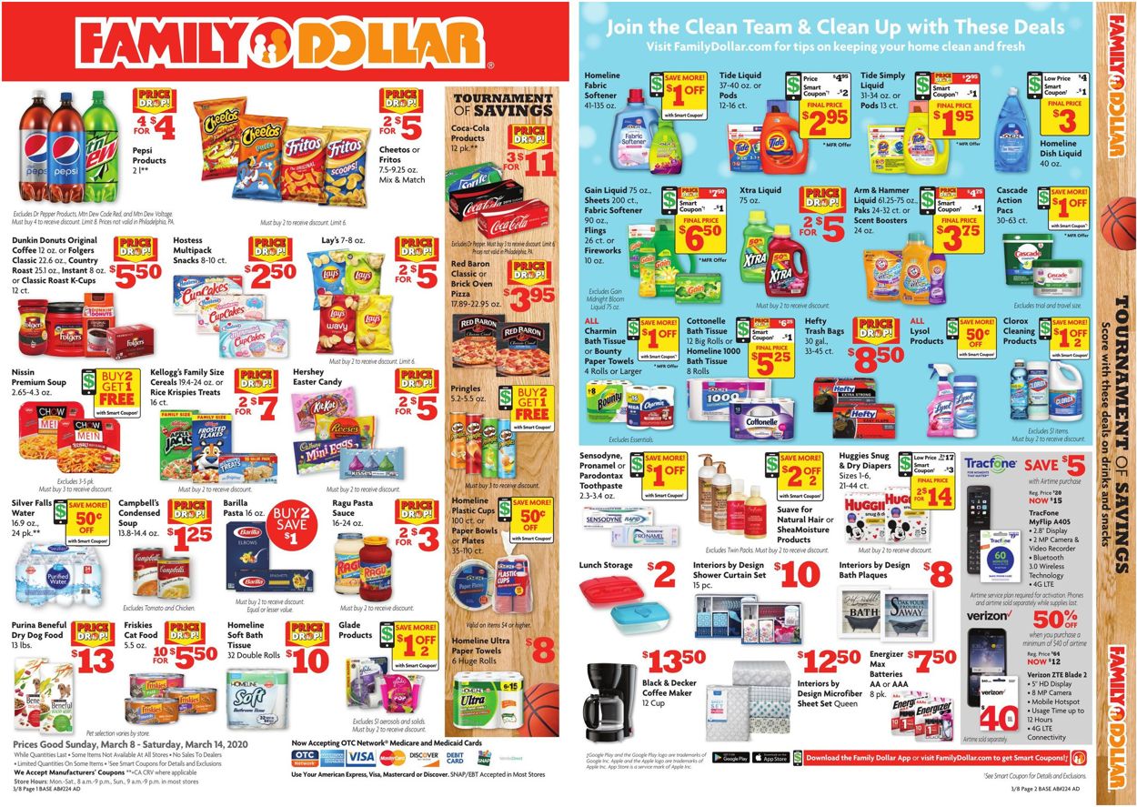 Family Dollar Weekly Ad Circular - valid 03/08-03/14/2020
