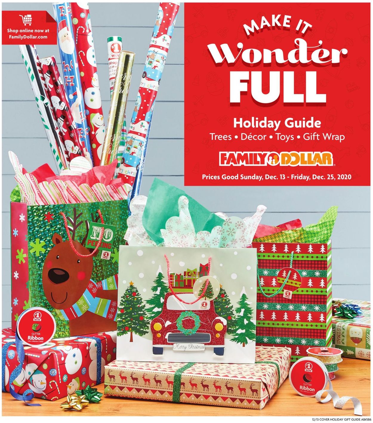 Family Dollar Holiday Gift Guide 2020 Ad Circular 12/13 12/25/2020