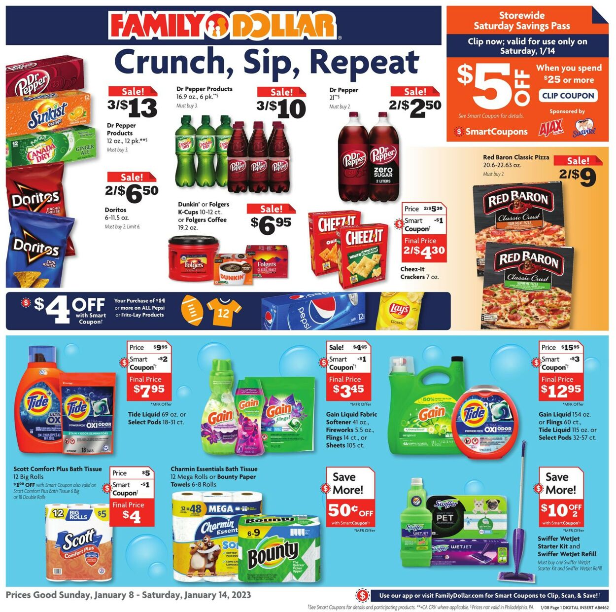 Family Dollar Weekly Ad Circular - valid 01/08-01/14/2023
