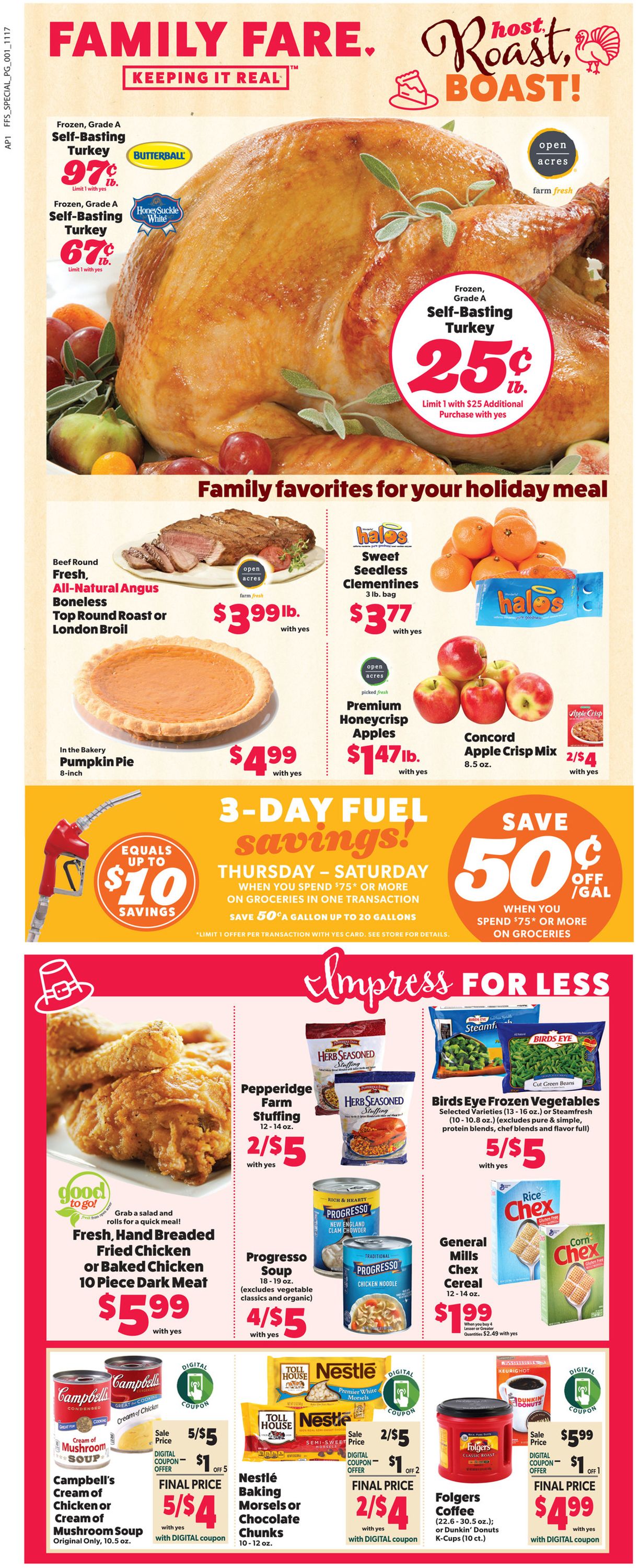 Family Fare -  Thanksgiving Ad 2019 Weekly Ad Circular - valid 11/17-11/23/2019