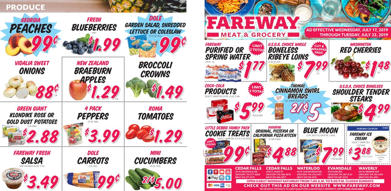 Fareway Weekly Ad Circular - valid 07/17-07/23/2019