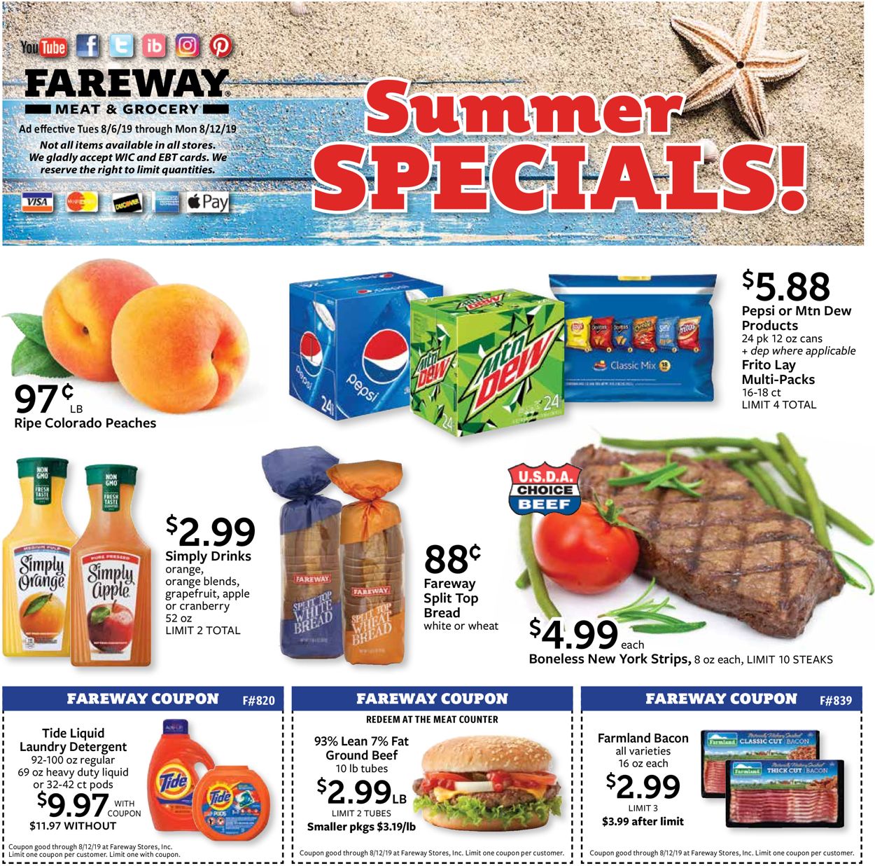 Fareway Weekly Ad Circular - valid 08/06-08/12/2019